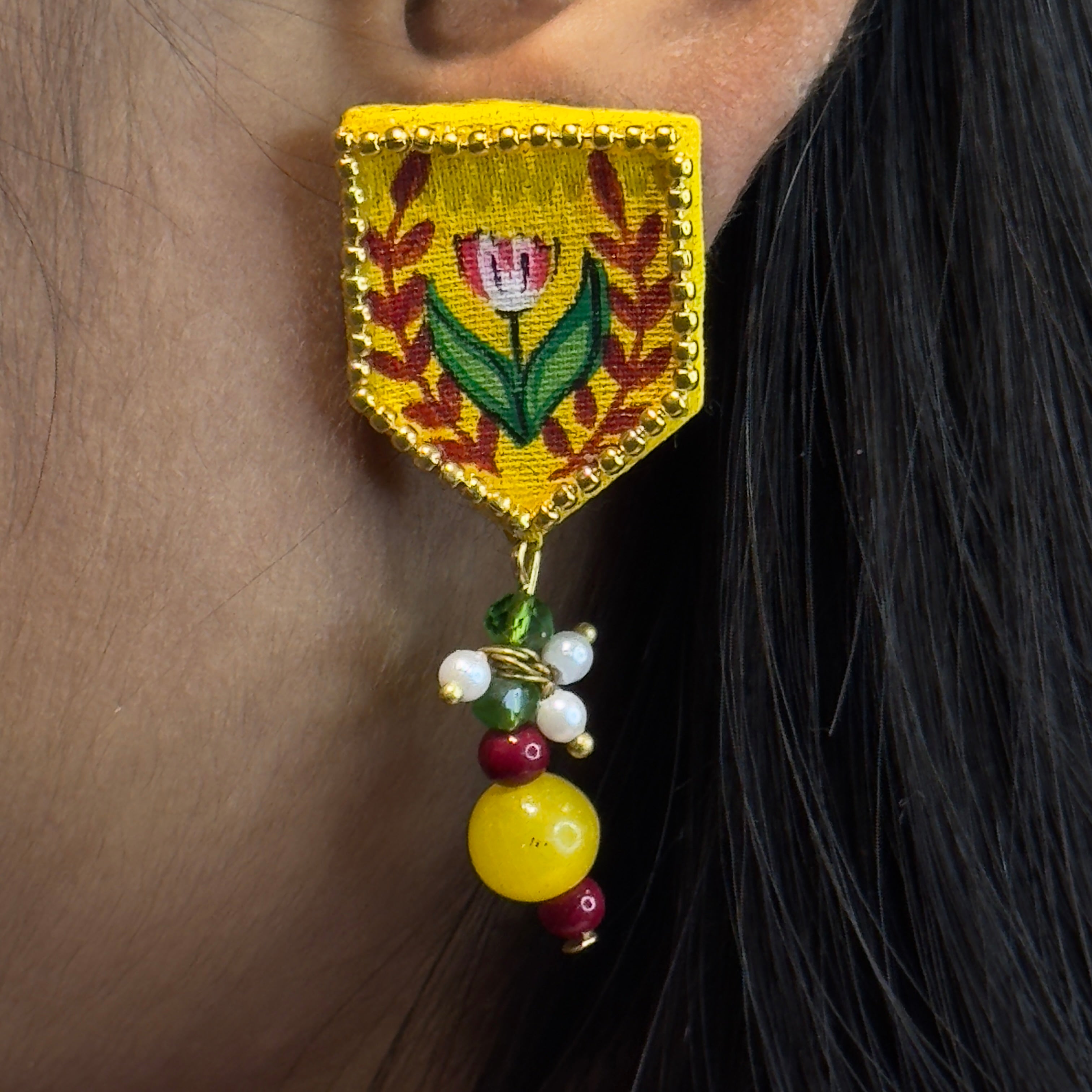 Mini Studs - Handpainted Earrings