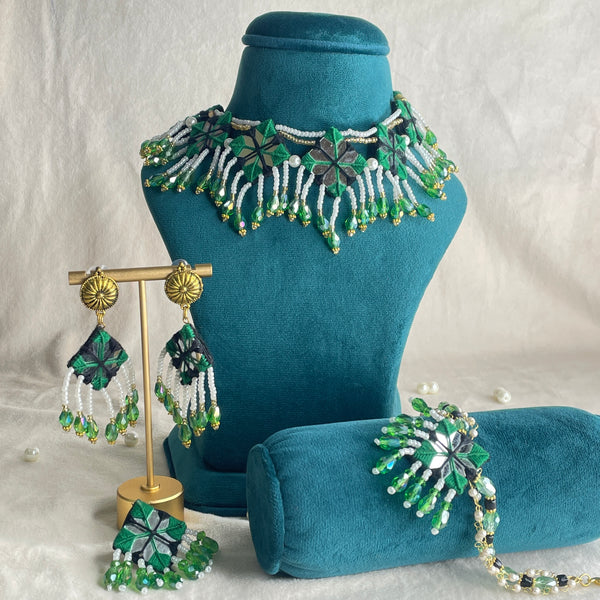 Handmade  Jewellery (Necklace Set ) code - 057