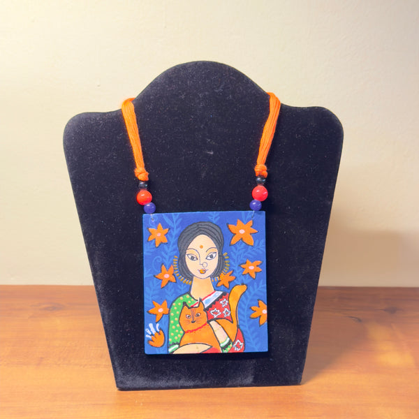 Handmade Embroidered  (Necklace)  United By Craft - 077