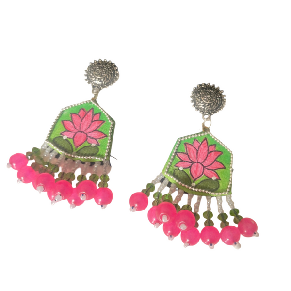 Amyra Handpainted Green (Earrings)