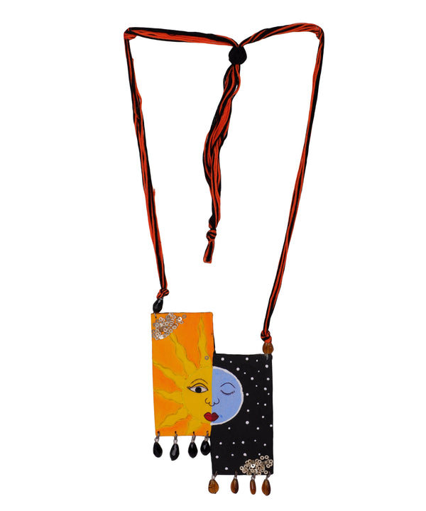 khoj city Ahoratra Bohemian Multi Color Hand Painted (Necklace) HP-NP-002