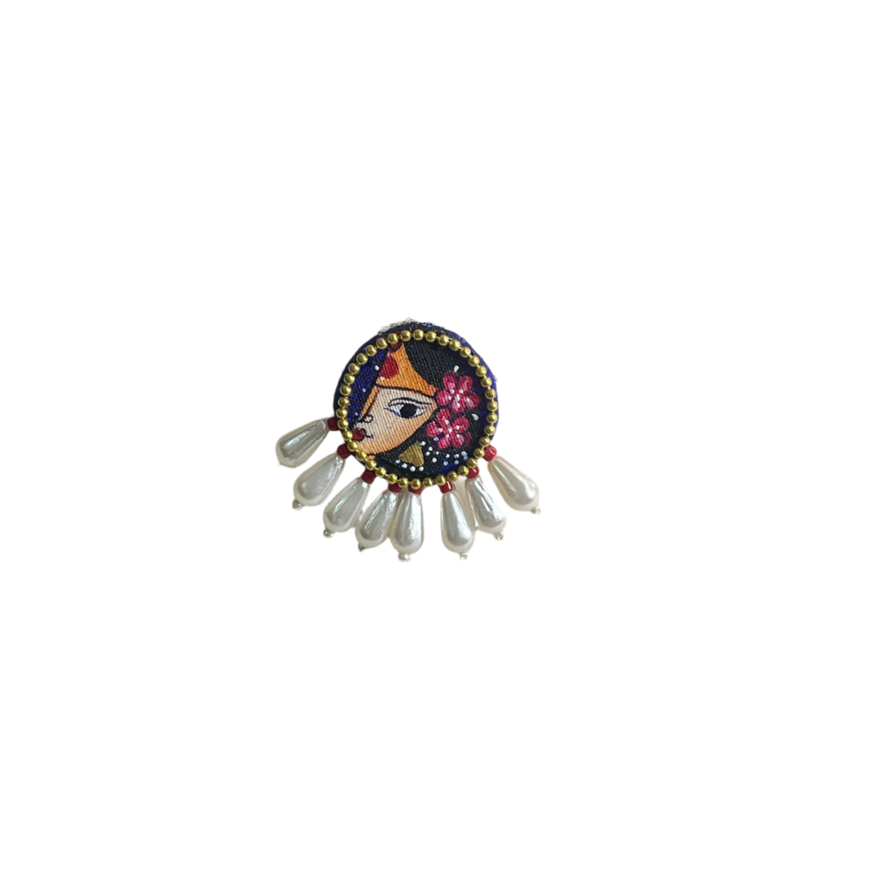 khoj city Amyah Classic Multi Color Hand Painted (Ring) HP-RG-005