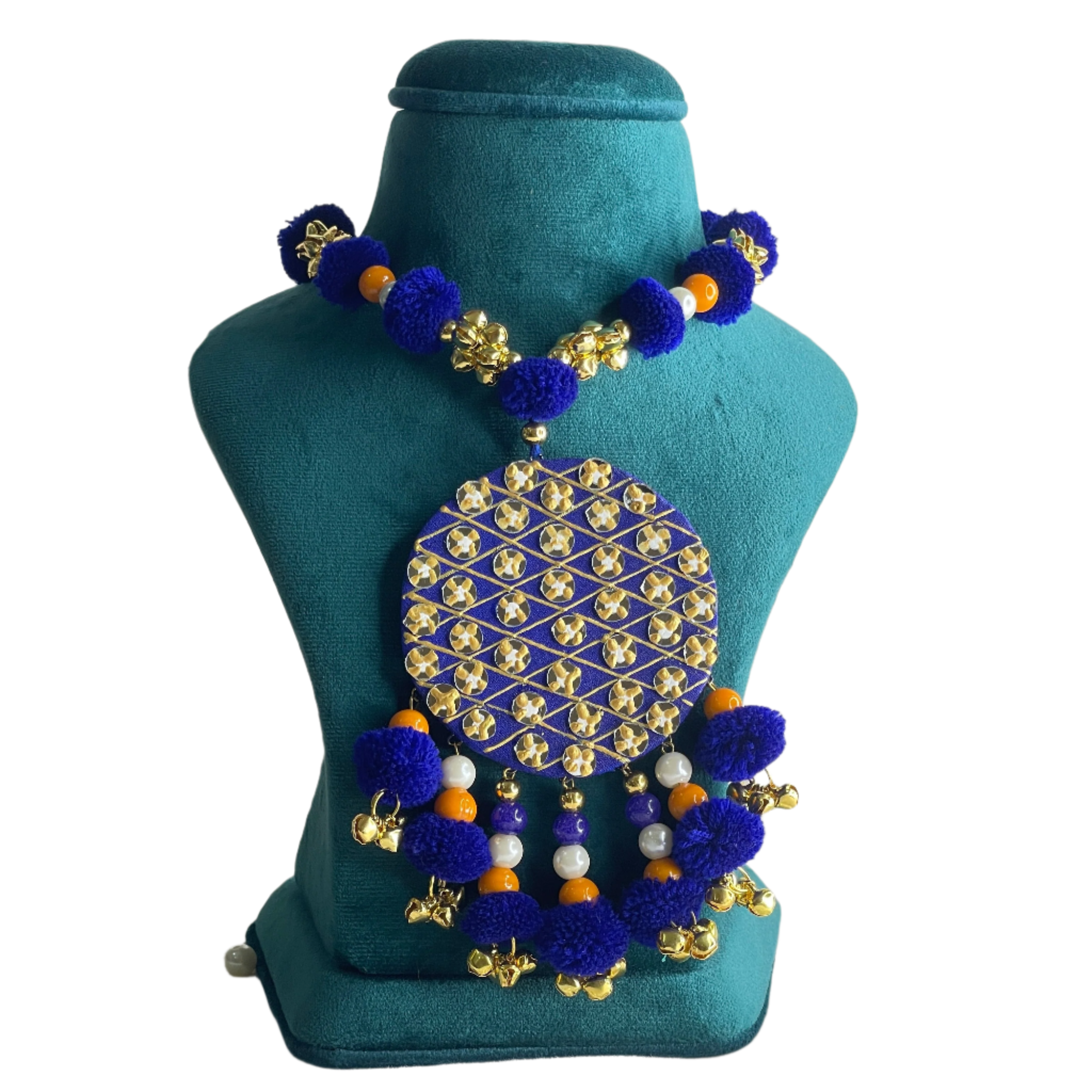 khoj city Azure Classic Multi Color Hand Painted (Necklace) HP-NP-125