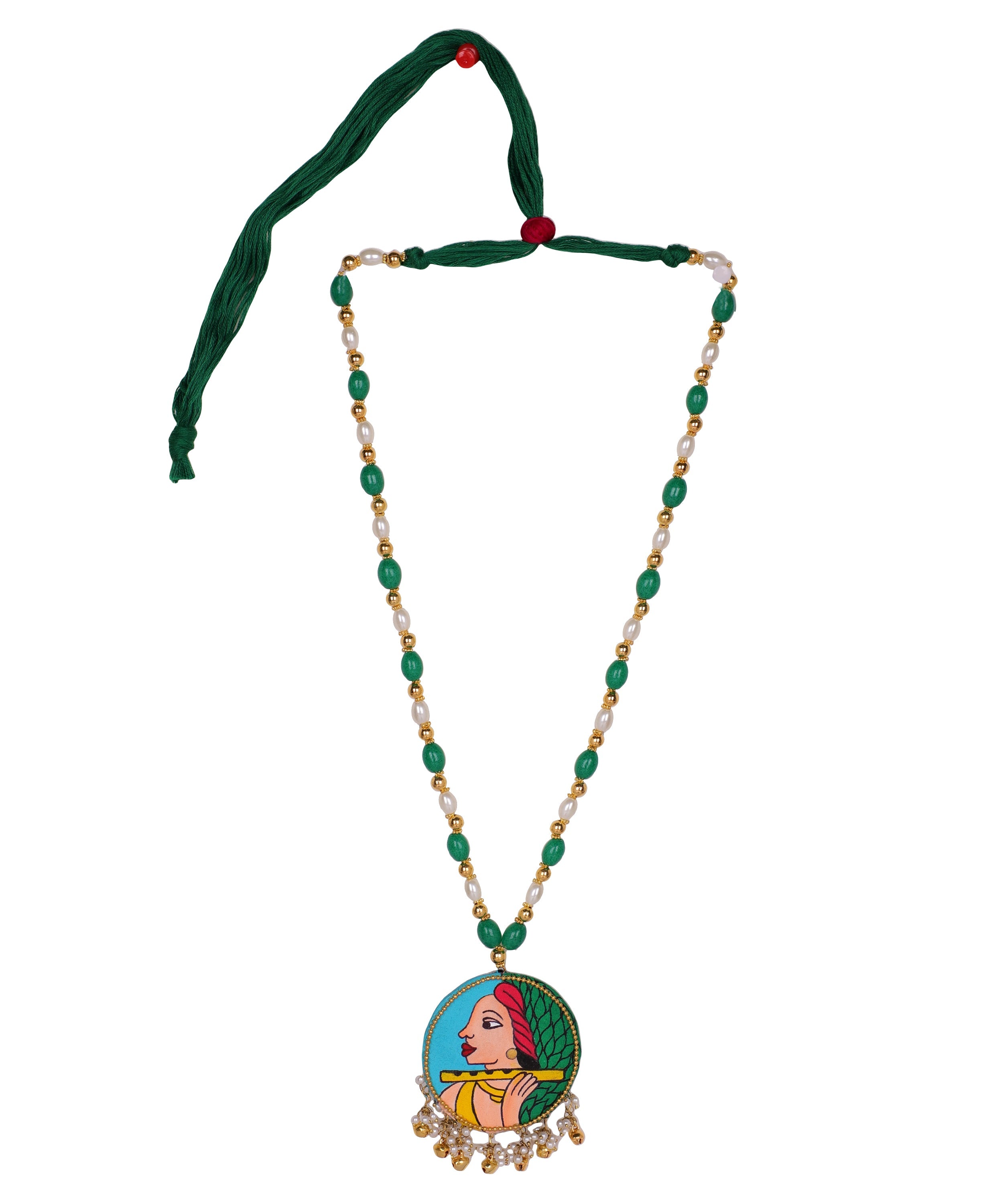 khoj city Bansy Classic Multi Color Hand Painted (Necklace set) HP-NP-178