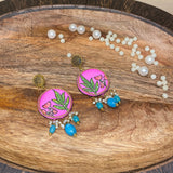 khoj city Blooming Bud Handpainted (Earrings)