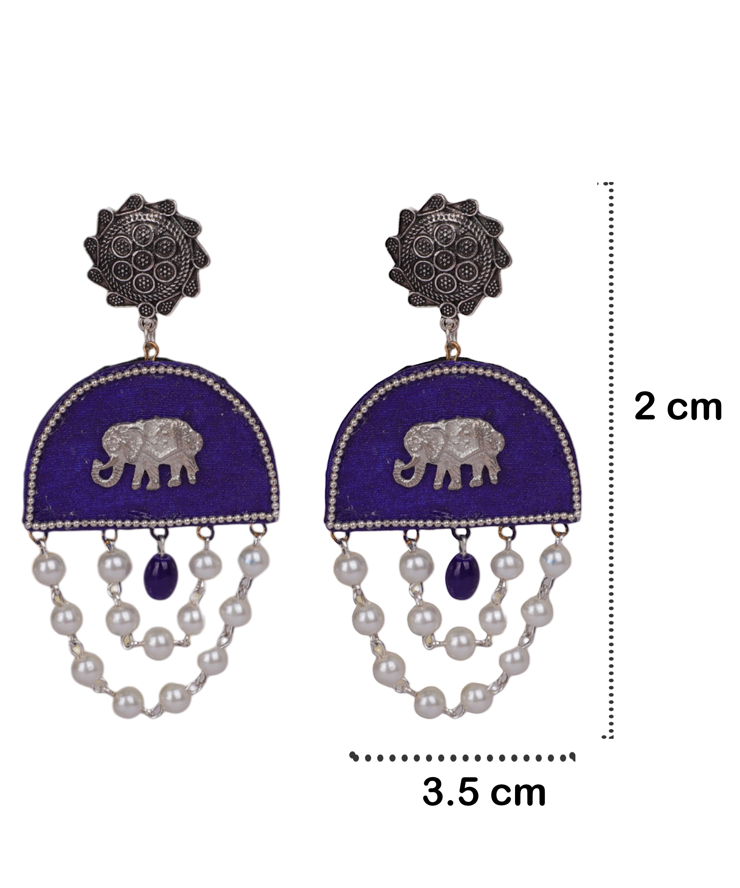 khoj city Blue Dome Classic Multi Color Handmade  (Earrings) HM-ER