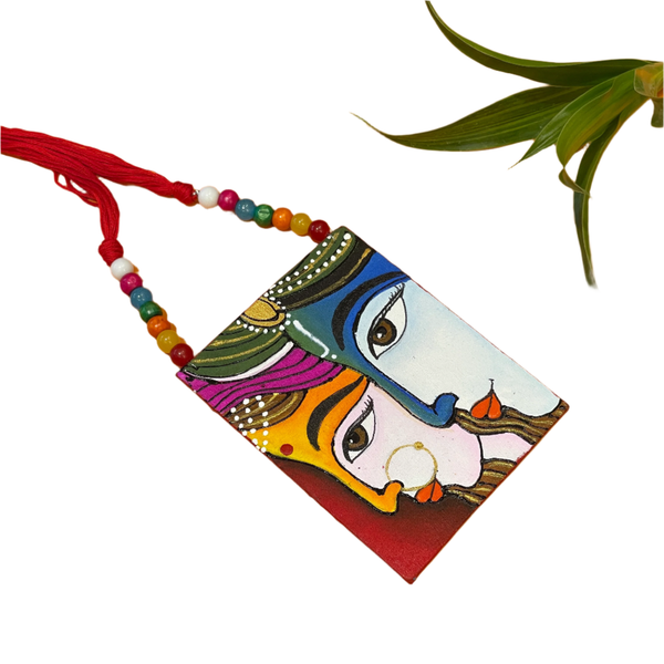 khoj city Brij ke Kanha (Handpainted Necklace) - 039