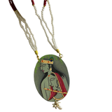 khoj city Brij ke Kanha (Handpainted Necklace) - 055