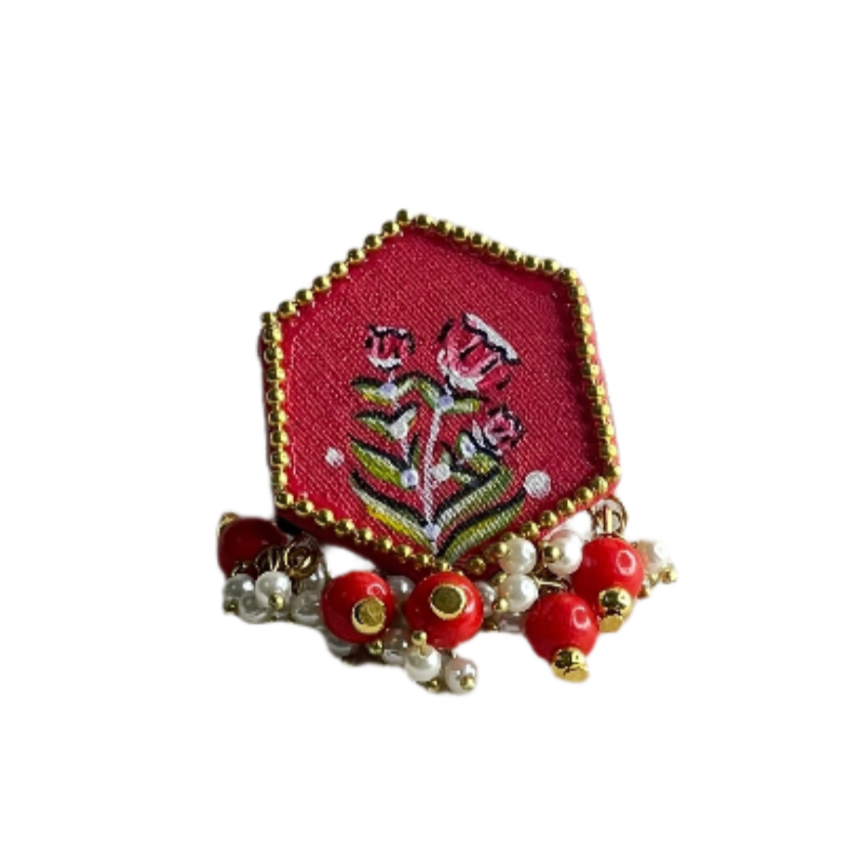 khoj city Cherry Classic Multi Color Hand Painted (Ring) HP-RG-020