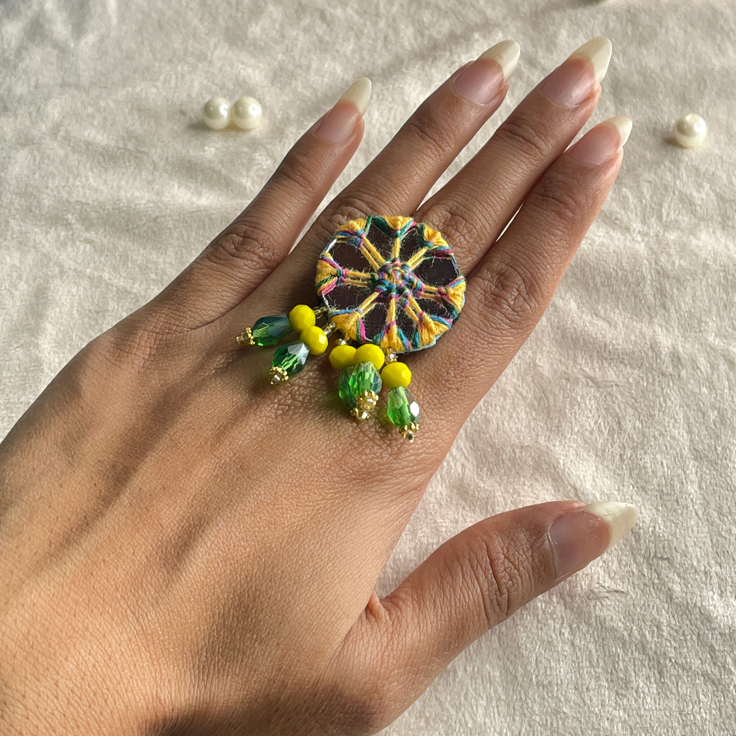 khoj city Classic Multi Color Handmade (Ring) HM-RG-009