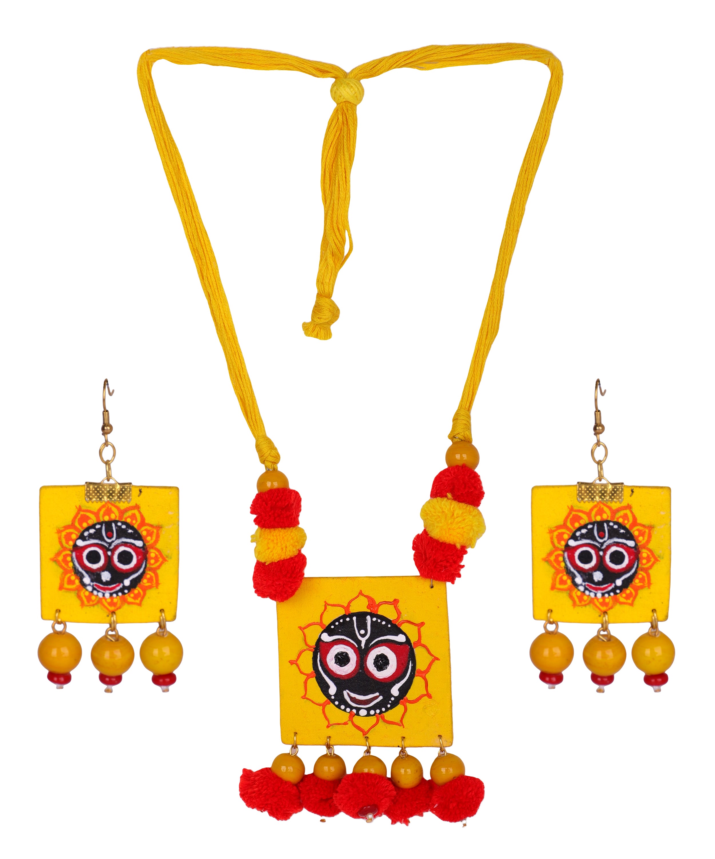 khoj city Deva Puri Jagannath Traditional Multi Color Hand Painted (Necklace Set) HP-NP-