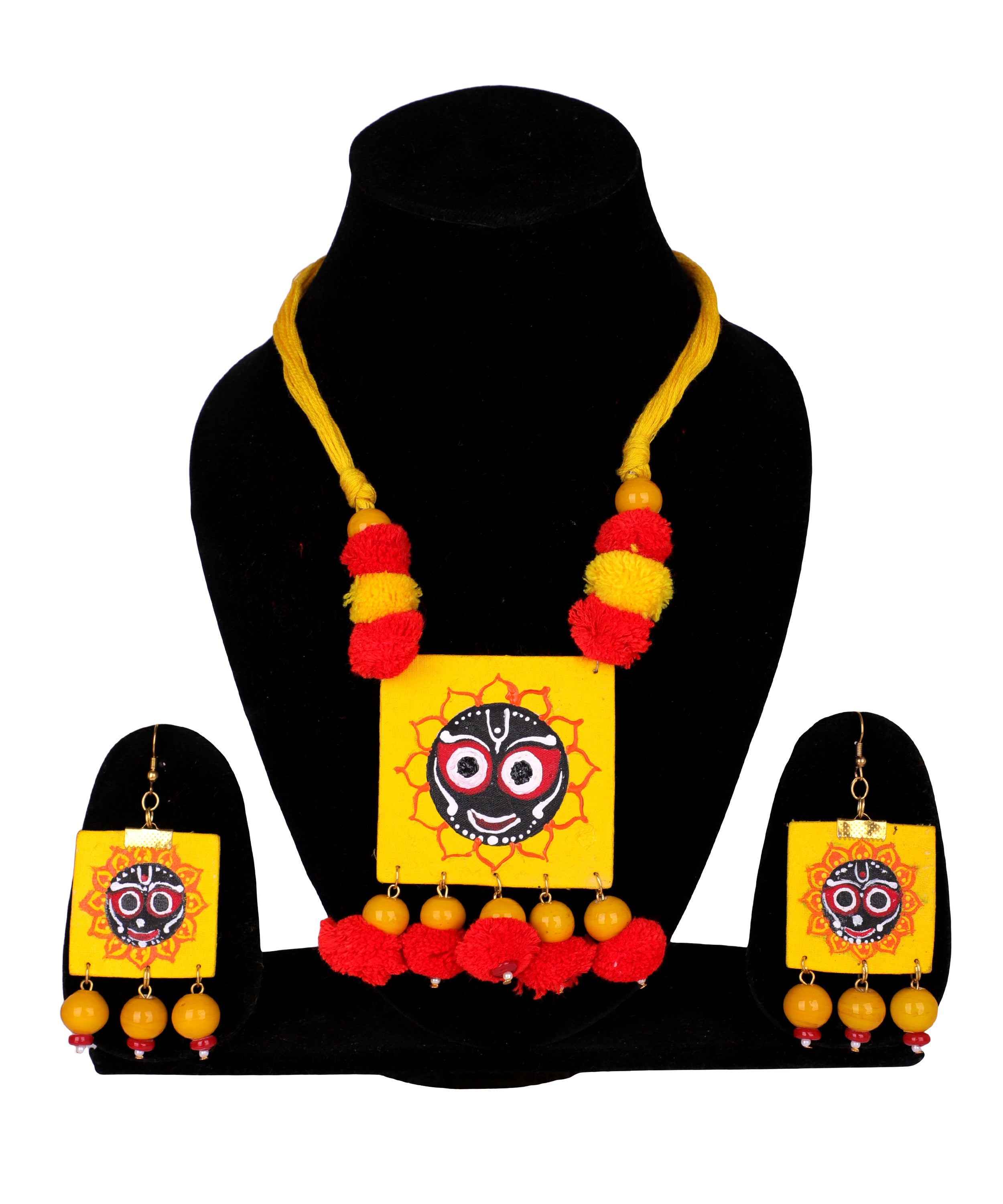 khoj city Deva Puri Jagannath Traditional Multi Color Hand Painted (Necklace Set) HP-NP-