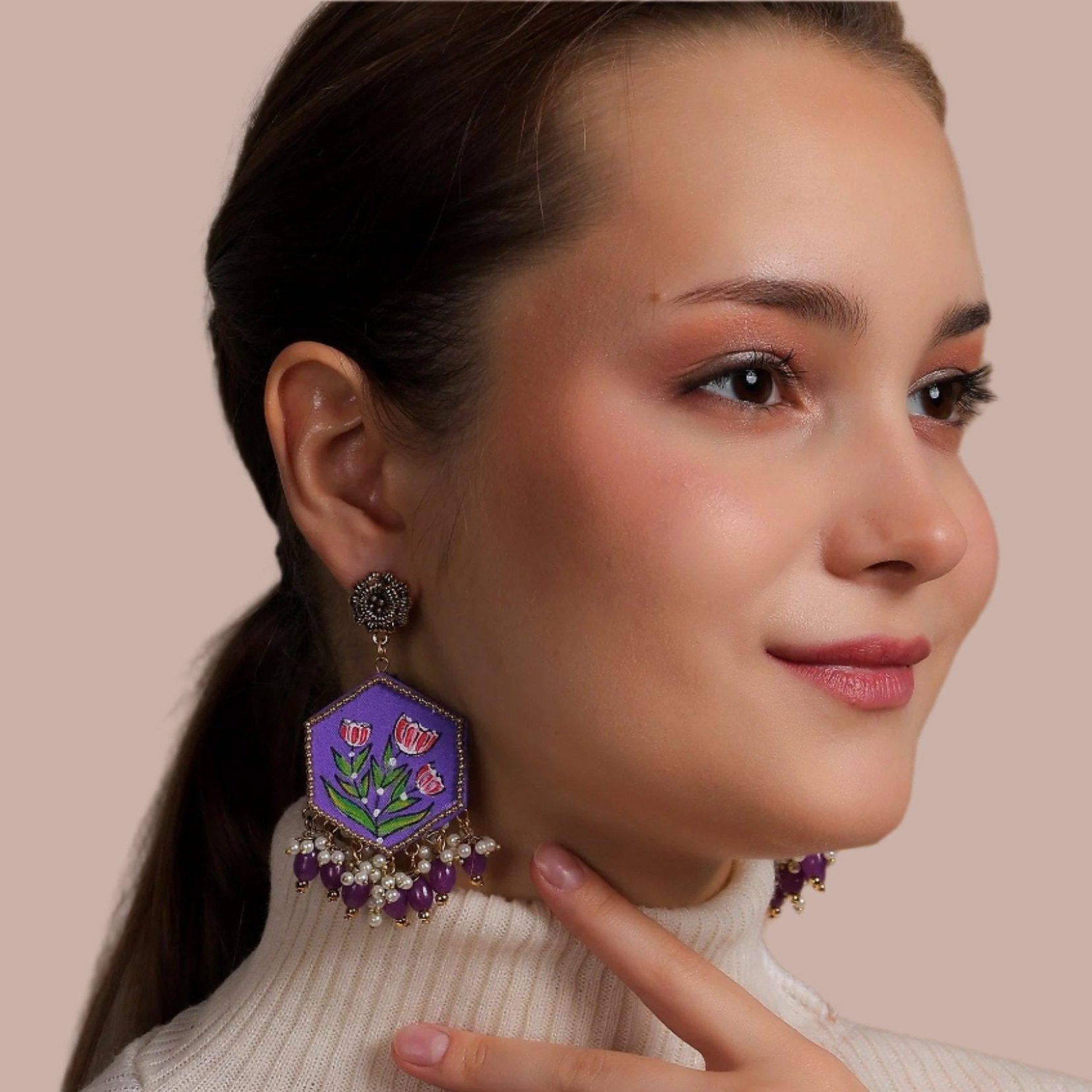 Multicolor outlets Vines Painted Drop Earring For Women