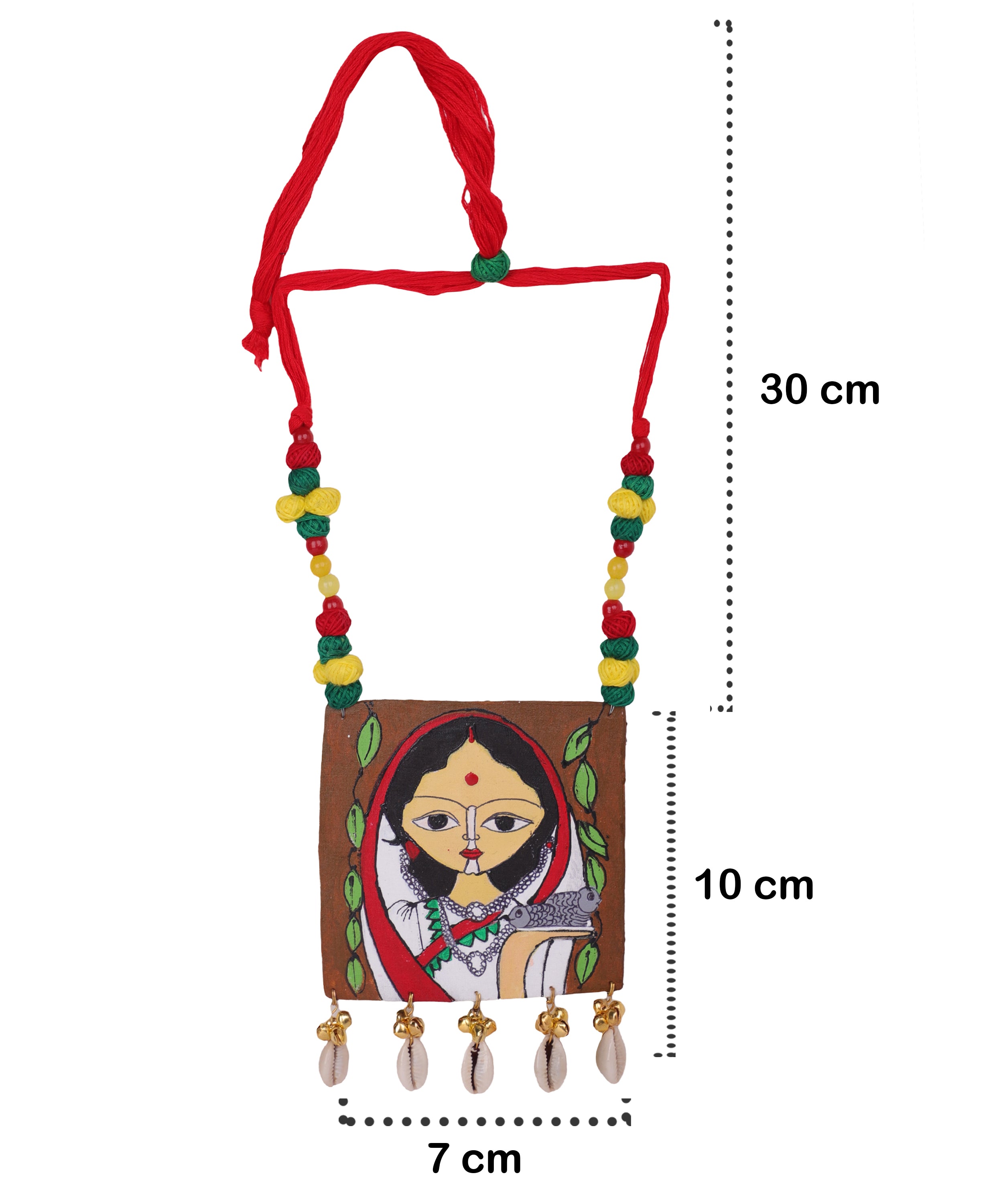 khoj city Eclectic Classic Multi Color Hand Painted (Necklace) HP-NP-037