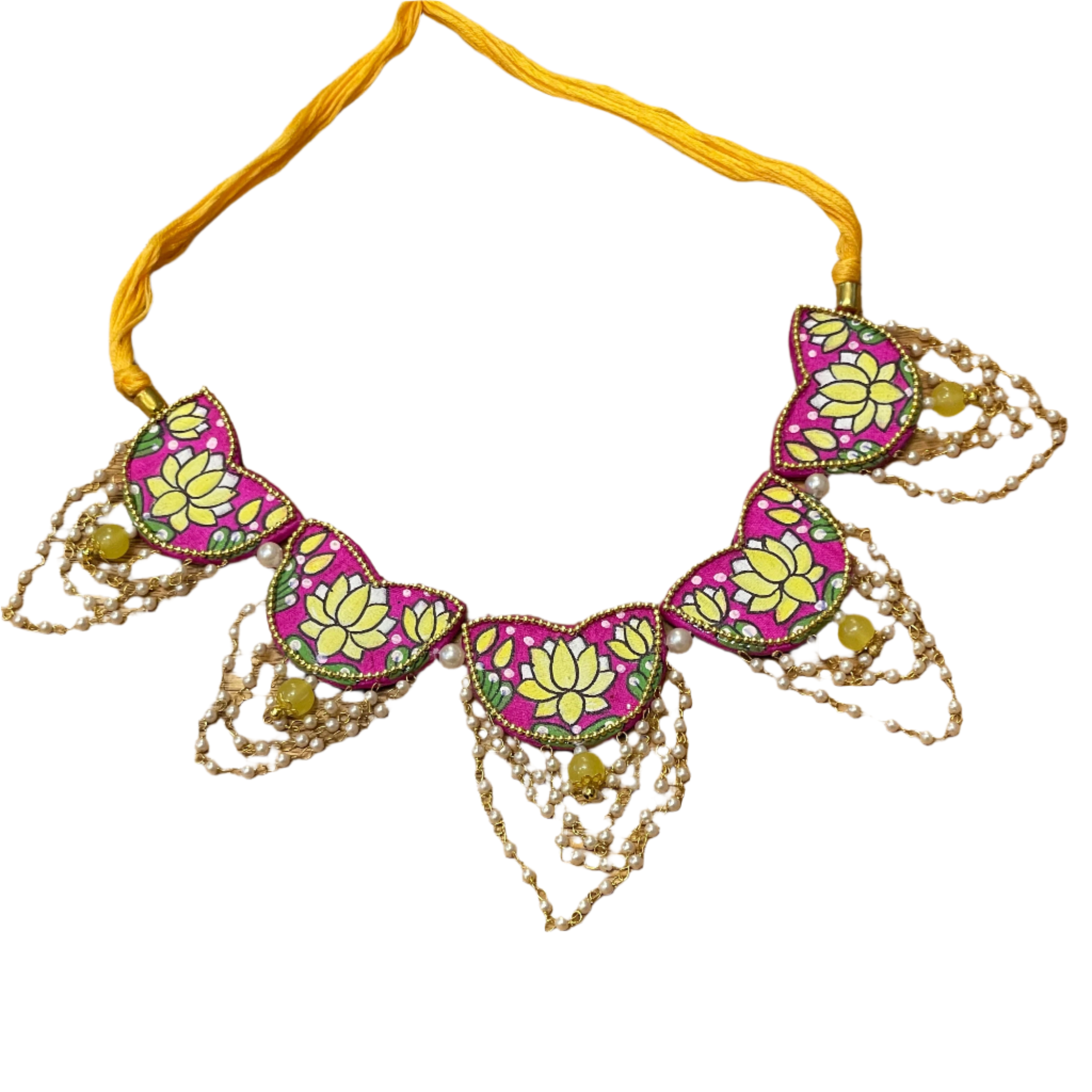 khoj city Fuchsia Classic Hand Painted (Choker) HP-NP-050