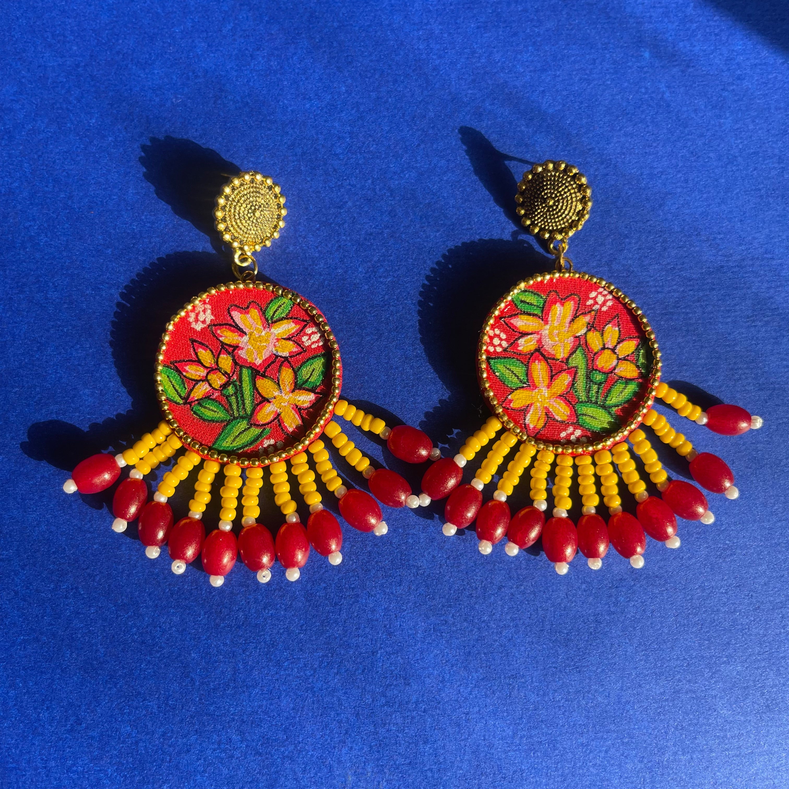 khoj city Gladiolus Handpainted (Earrings)