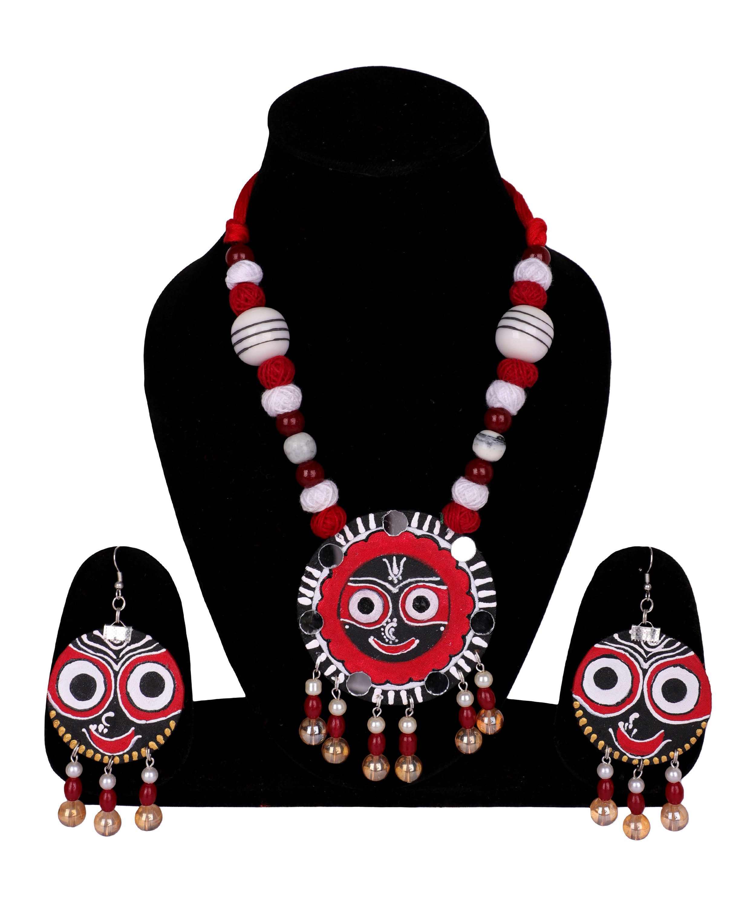 khoj city Govinda Puri Jagannath Traditional Multi Color Hand Painted (Necklace set) HP-NP-