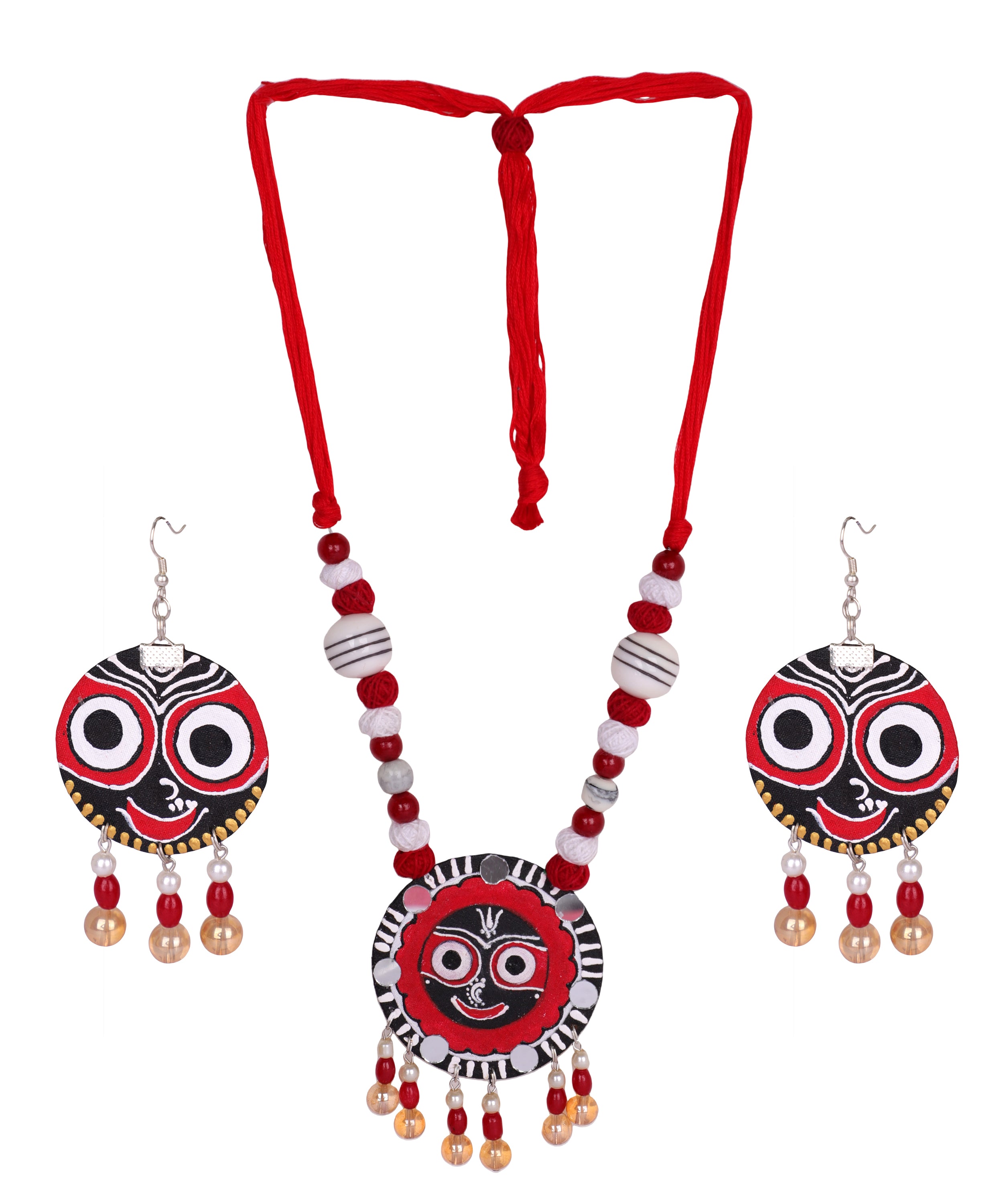 khoj city Govinda Puri Jagannath Traditional Multi Color Hand Painted (Necklace set) HP-NP-