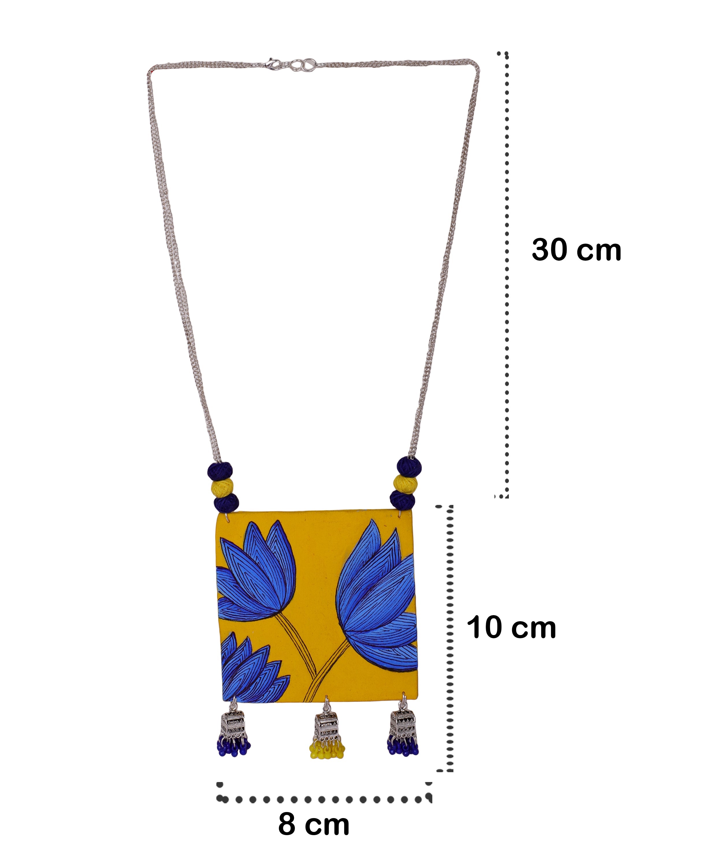 khoj city Hana Classic Multi Color Hand Painted (Necklace) HP-NP-042