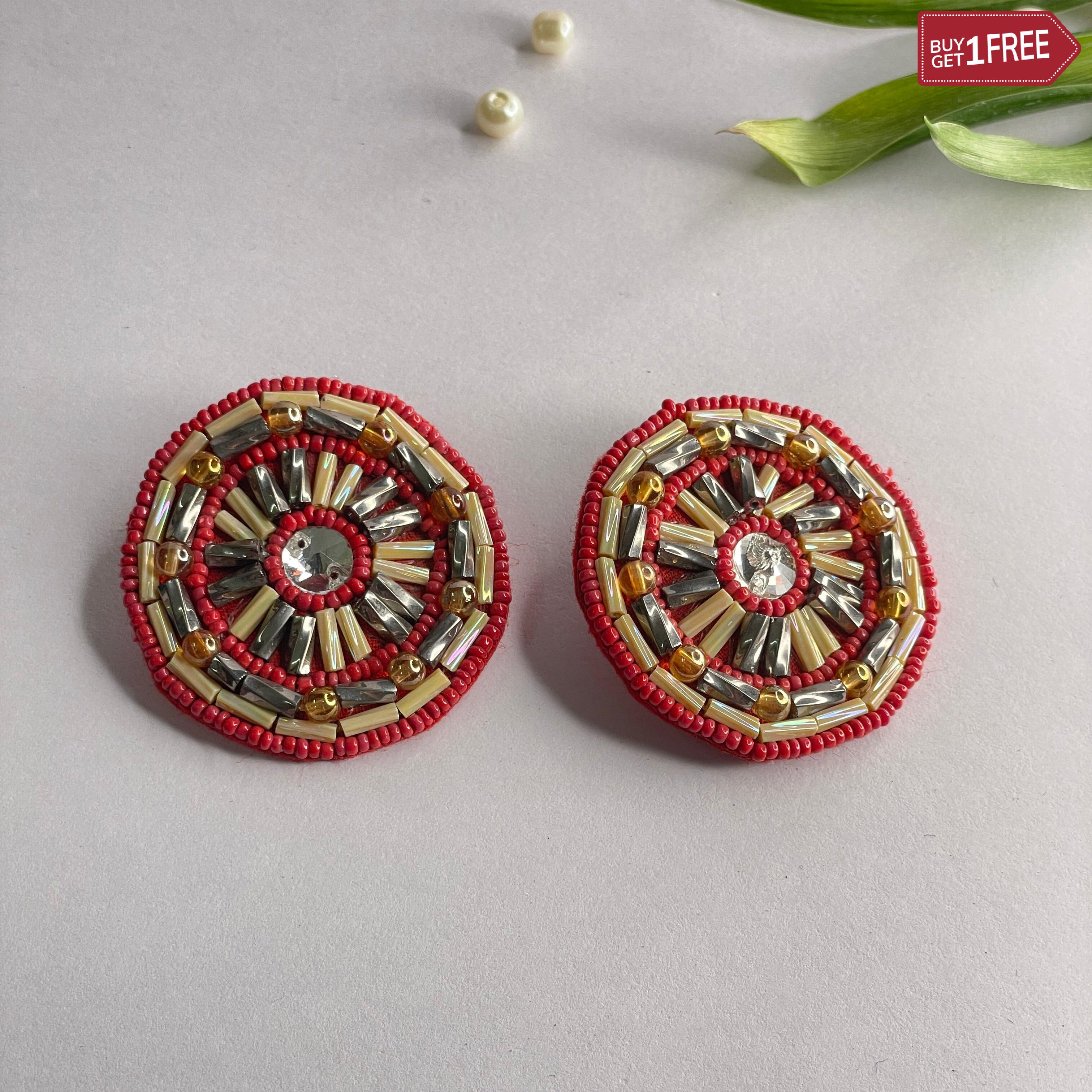 khoj city Handmade Embroidered (Earring ) United By Craft - 549