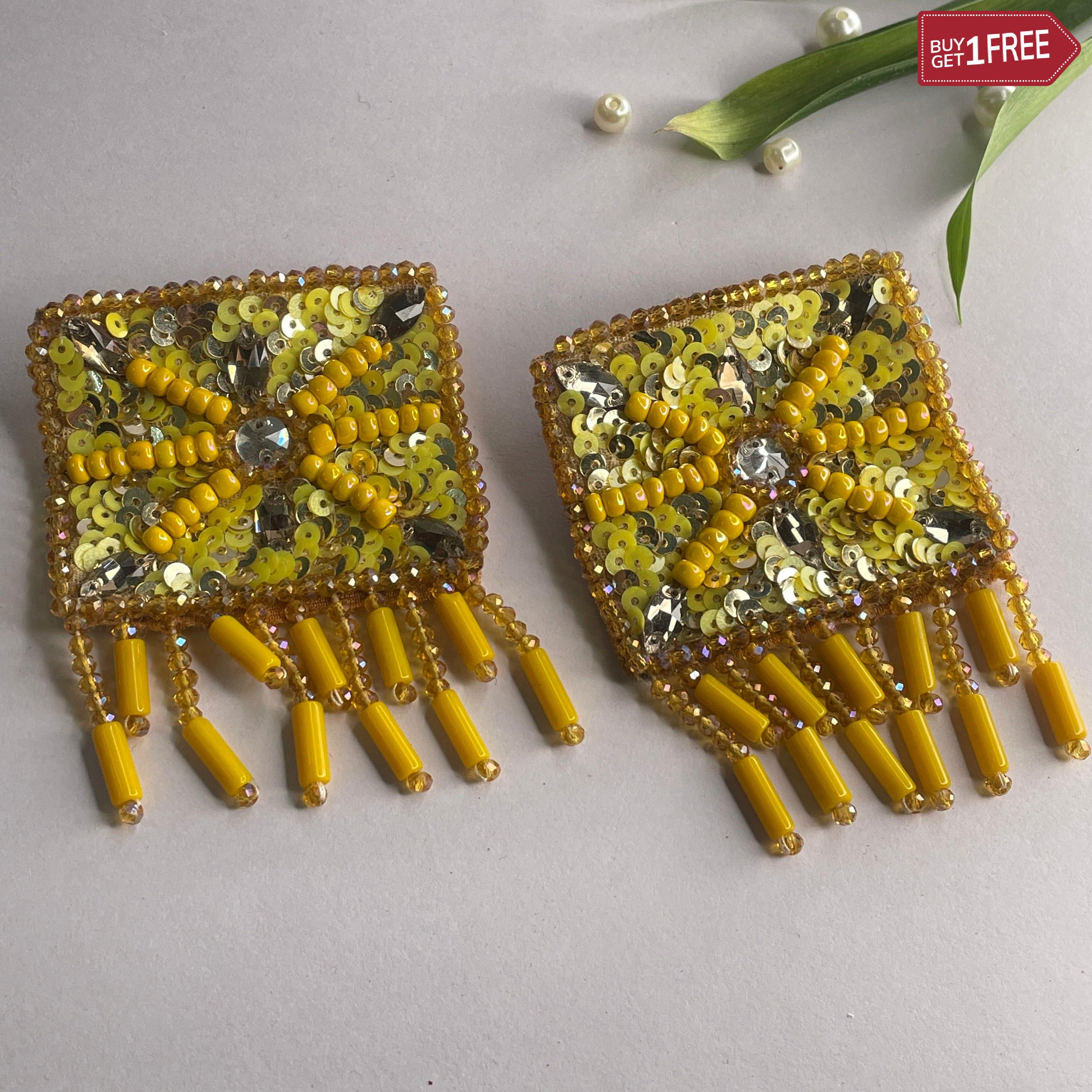 khoj city Handmade Embroidered (Earring ) United By Craft - 557