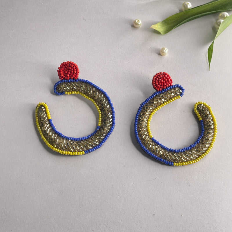 khoj city Handmade Embroidered (Earring ) United By Craft - 569