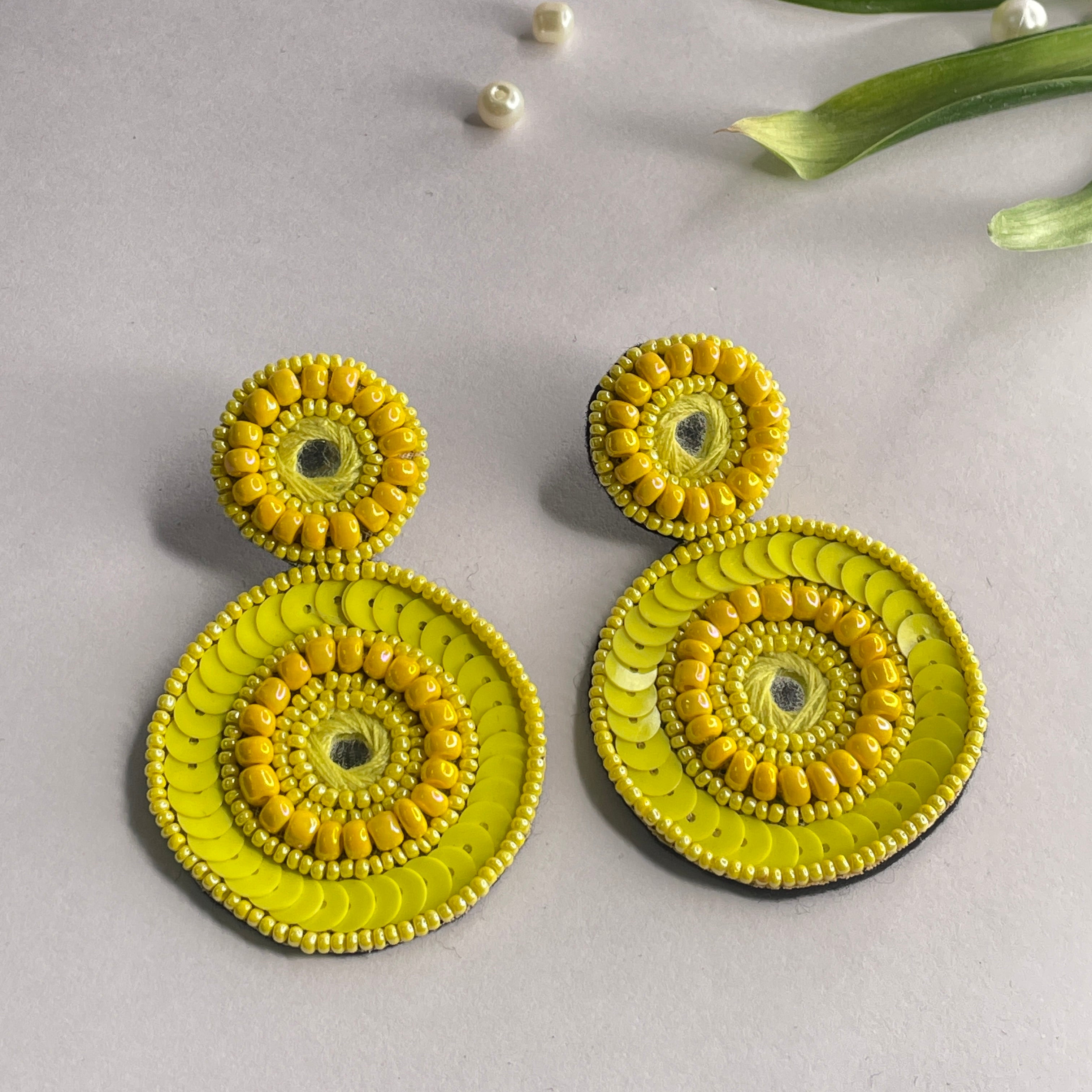 khoj city Handmade Embroidered (Earring ) United By Craft - 578