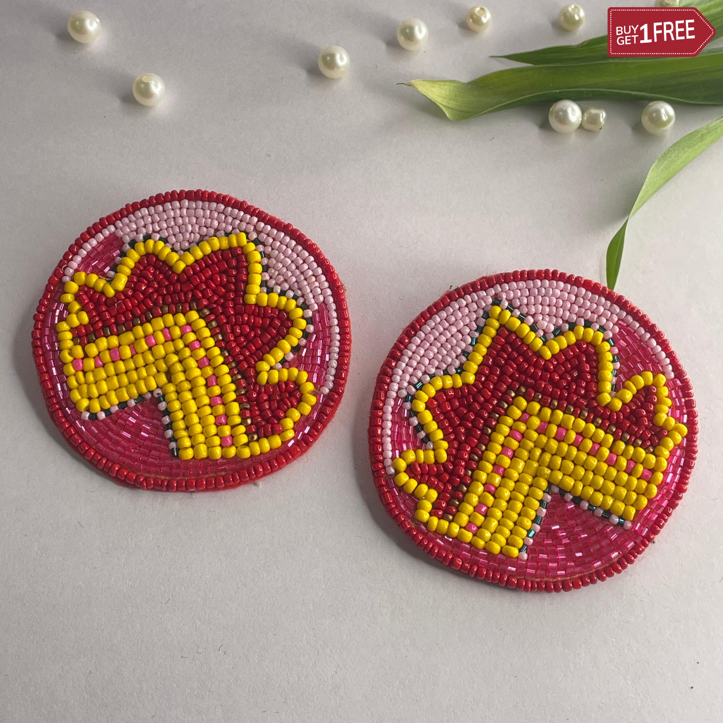 khoj city Handmade Embroidered (Earring ) United By Craft - 588