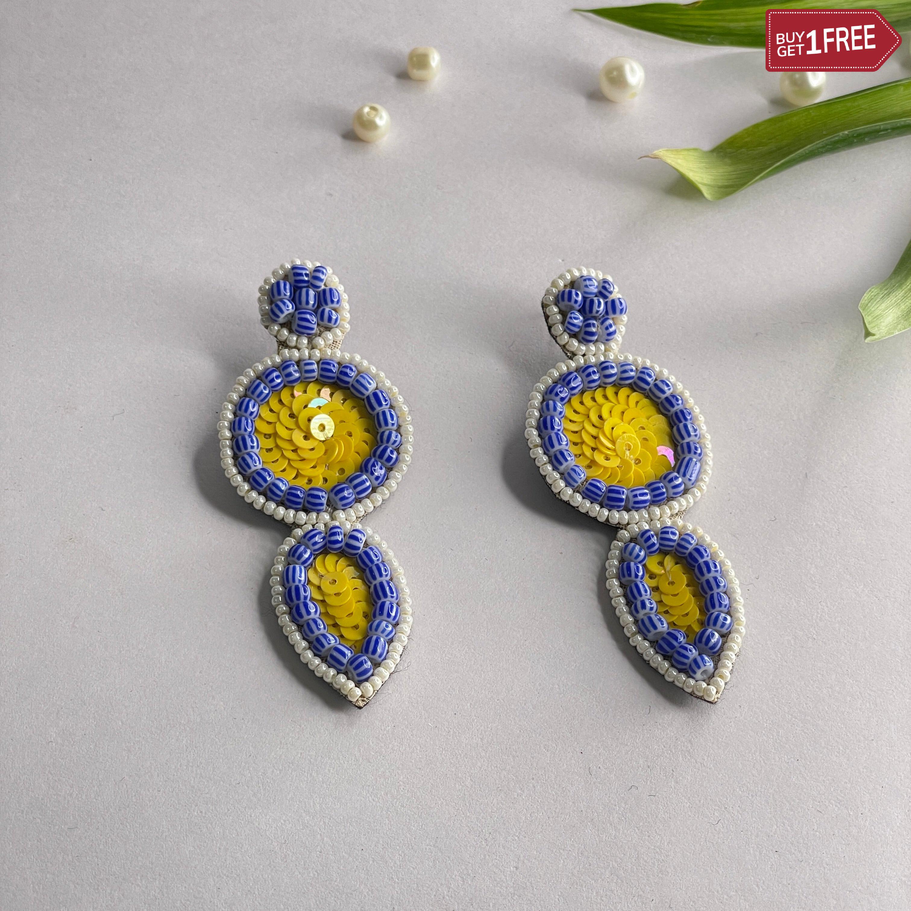 khoj city Handmade Embroidered (Earring ) United By Craft - 598