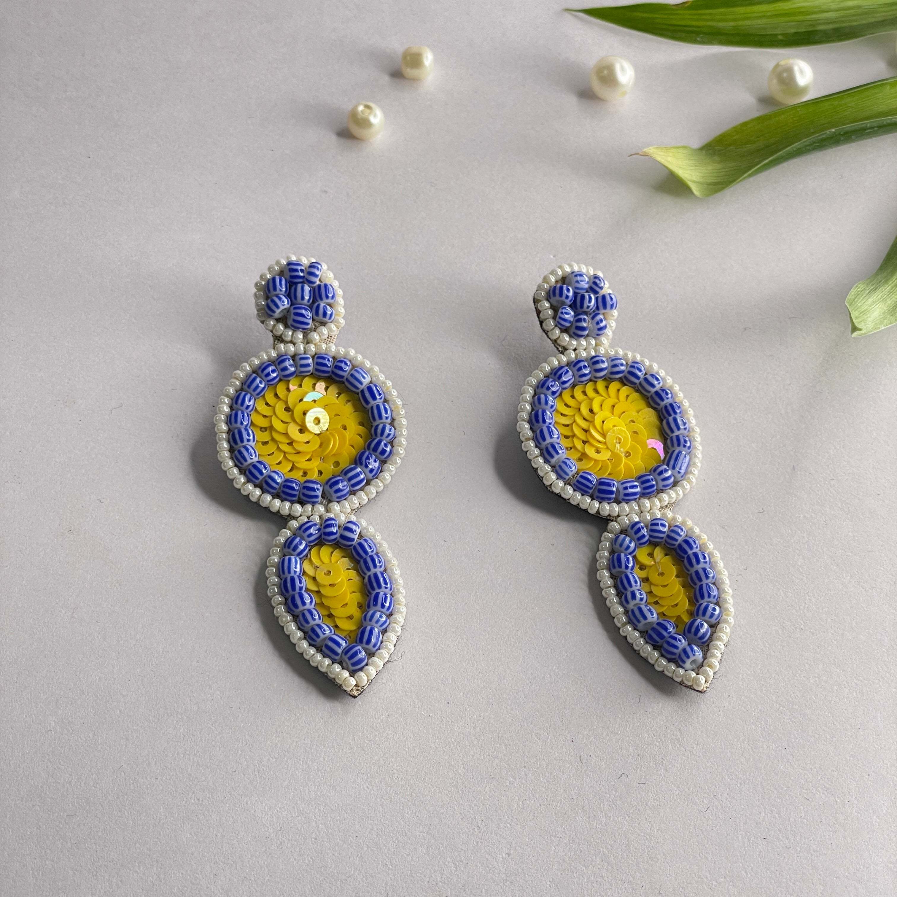 khoj city Handmade Embroidered (Earring ) United By Craft - 598