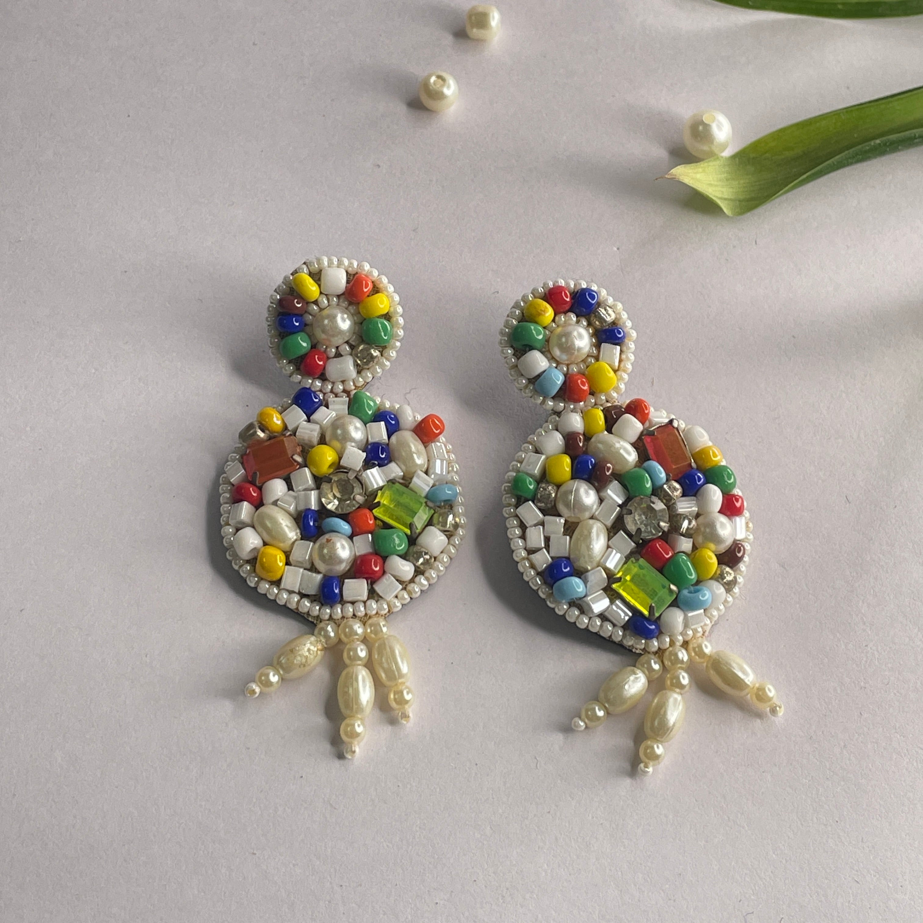 khoj city Handmade Embroidered (Earring ) United By Craft - 624