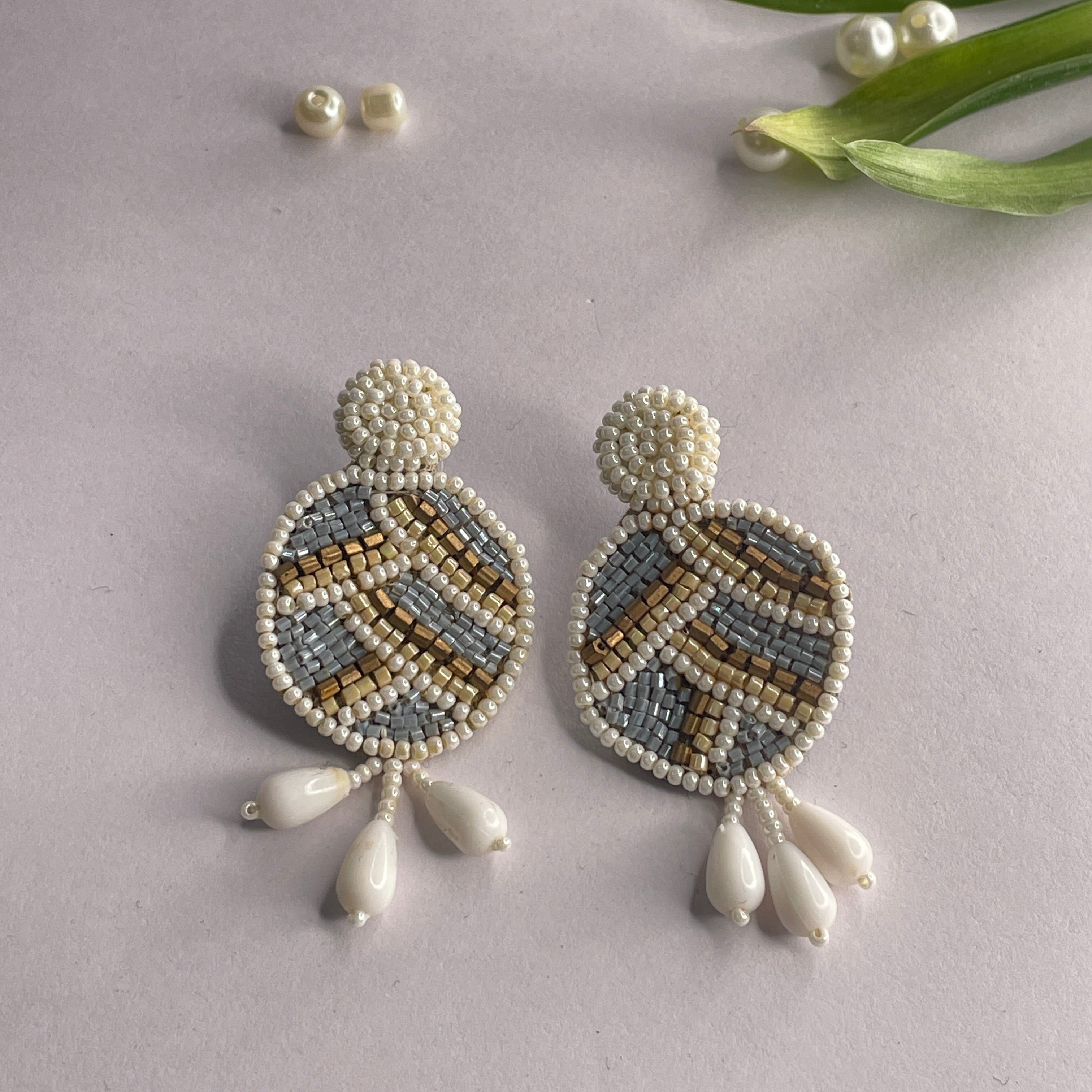 khoj city Handmade Embroidered (Earring ) United By Craft - 627