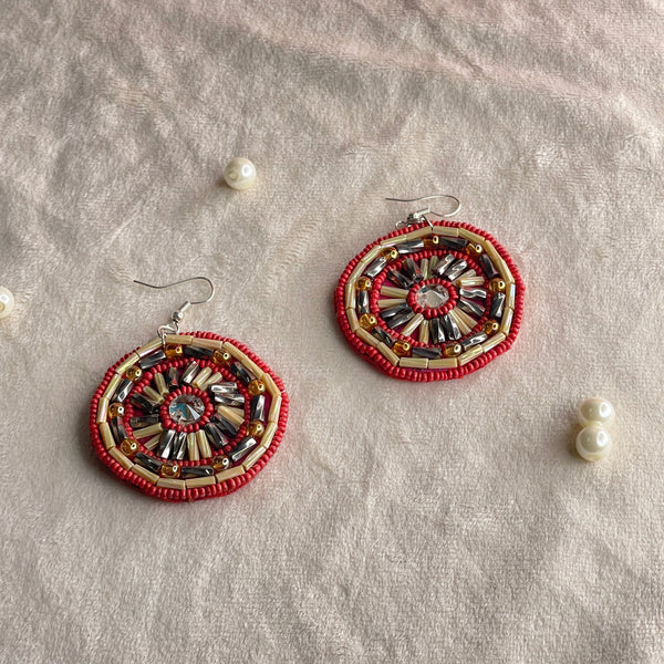 khoj city Handmade Embroidered (Earring ) United By Craft - 676