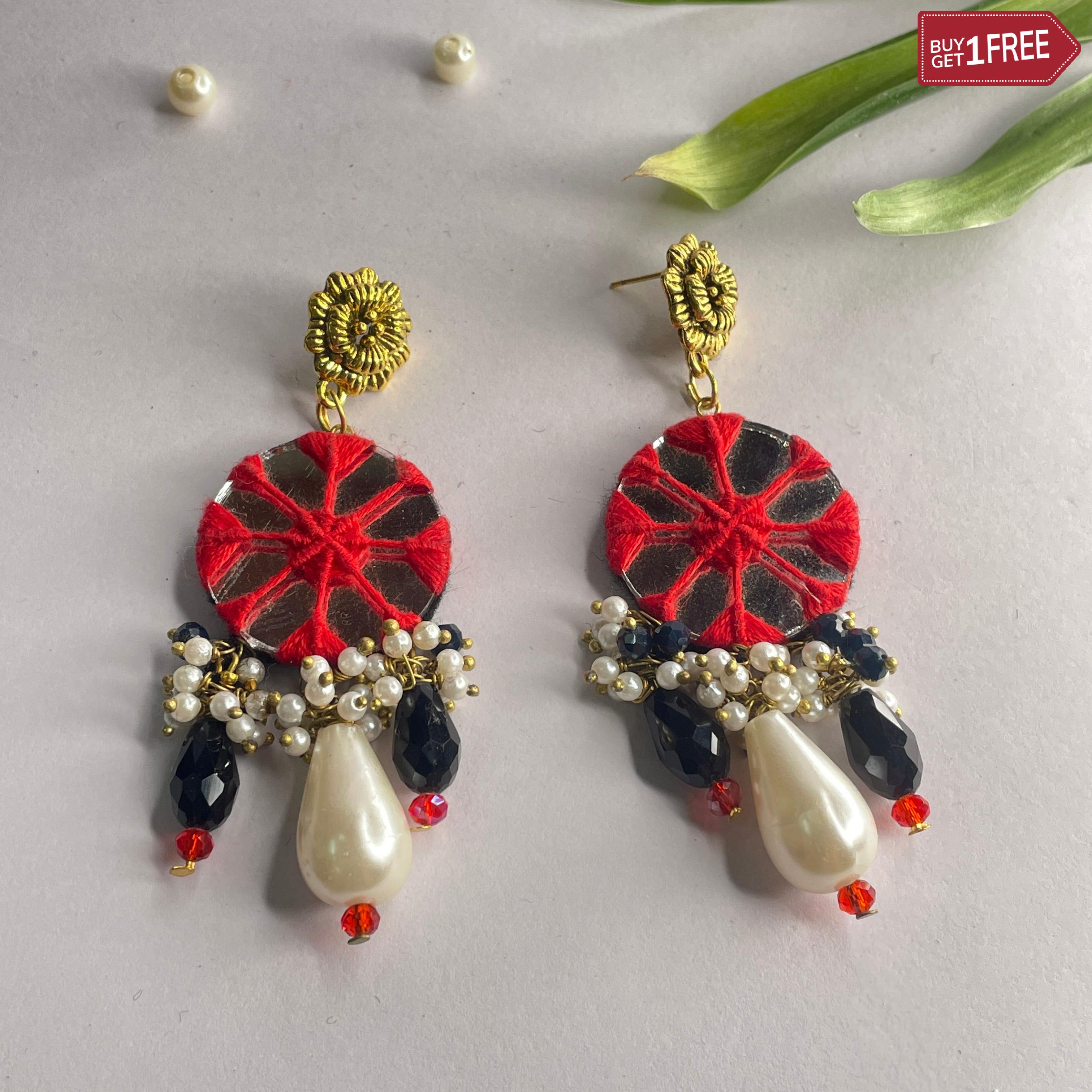 khoj city Handmade Oxidised Charms Jewellery (Earrings) - 023