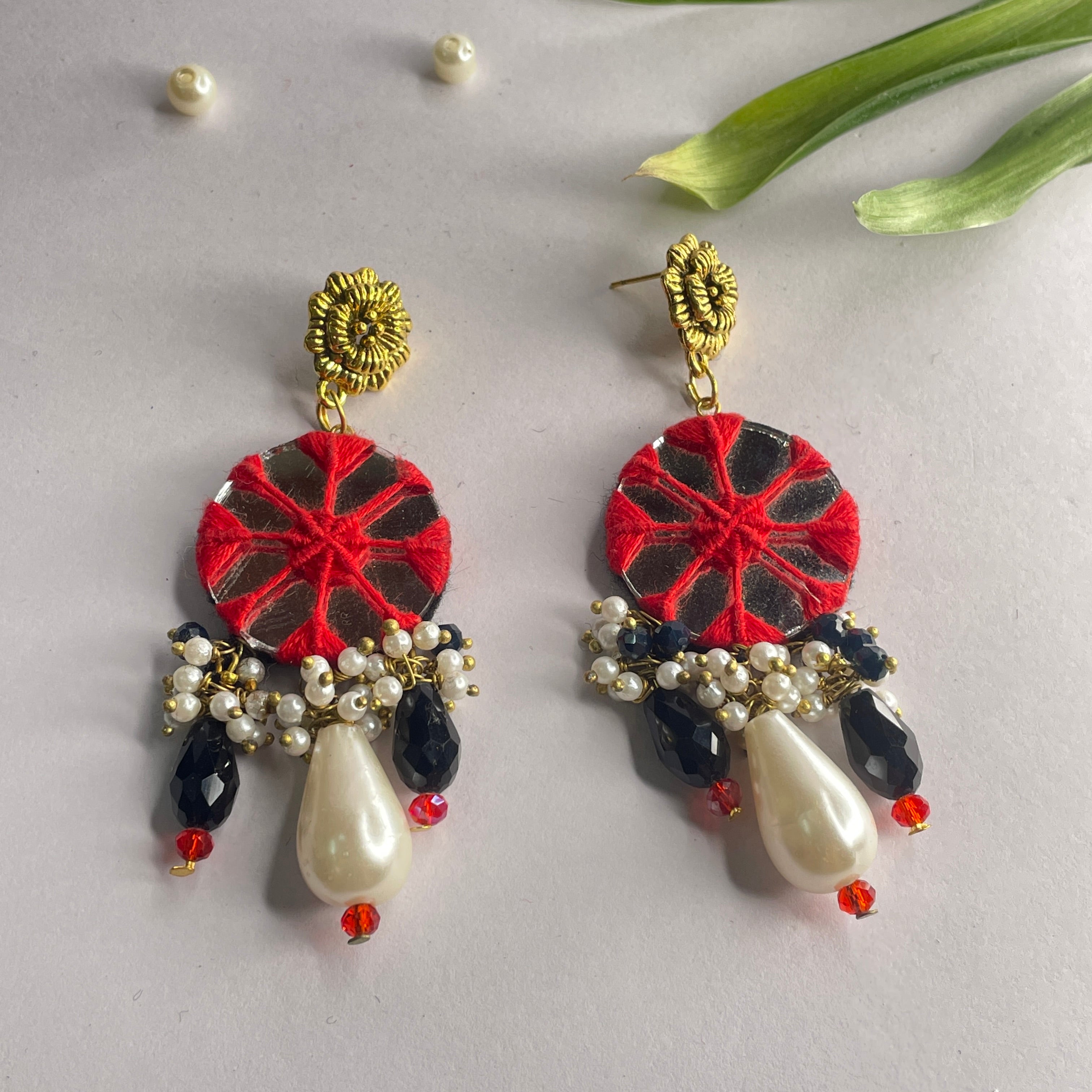 khoj city Handmade Oxidised Charms Jewellery (Earrings) - 023