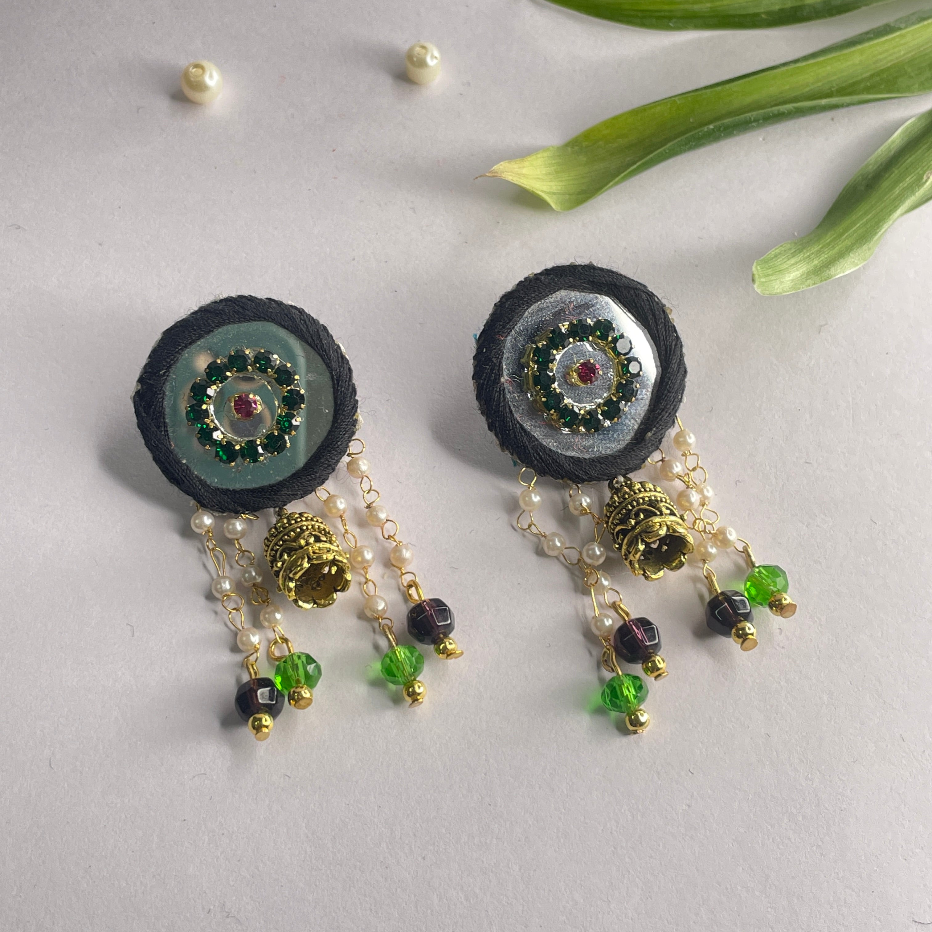 khoj city Handmade Oxidised Charms Jewellery (Earrings) - 026