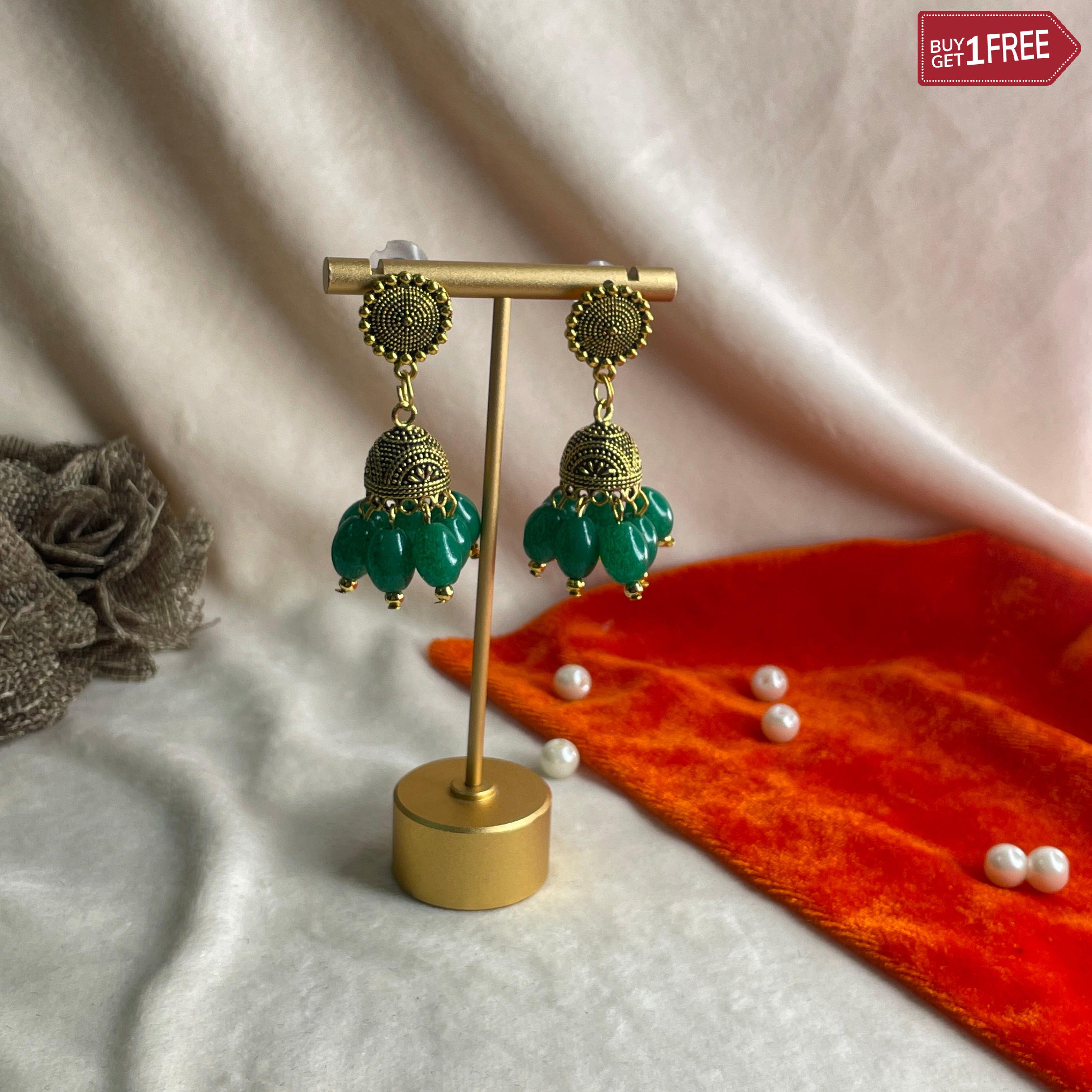 khoj city Handmade Oxidised Charms Jewellery (Earrings) - 043