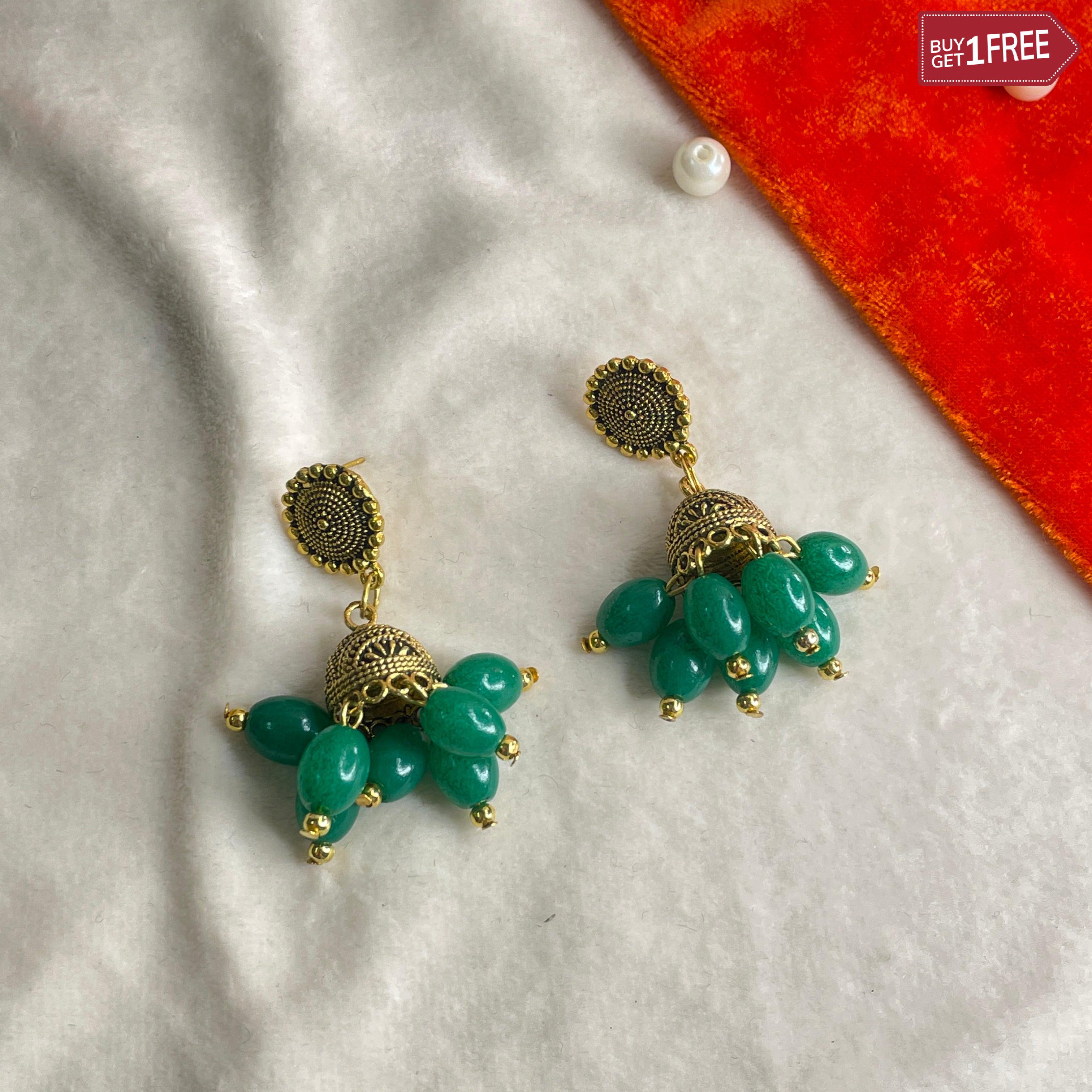 khoj city Handmade Oxidised Charms Jewellery (Earrings) - 043