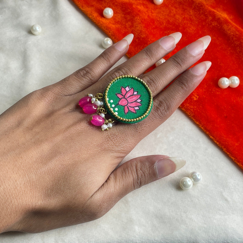 khoj city Handpainted Jewellery (Ring) Code - 002