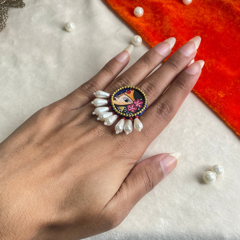 khoj city Handpainted Jewellery (Ring) Code - 005