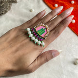 khoj city Handpainted Jewellery (Ring) Code - 011