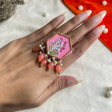 khoj city Handpainted Jewellery (Ring) Code - 012