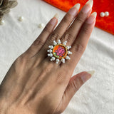 khoj city Handpainted Jewellery (Ring) Code - 017