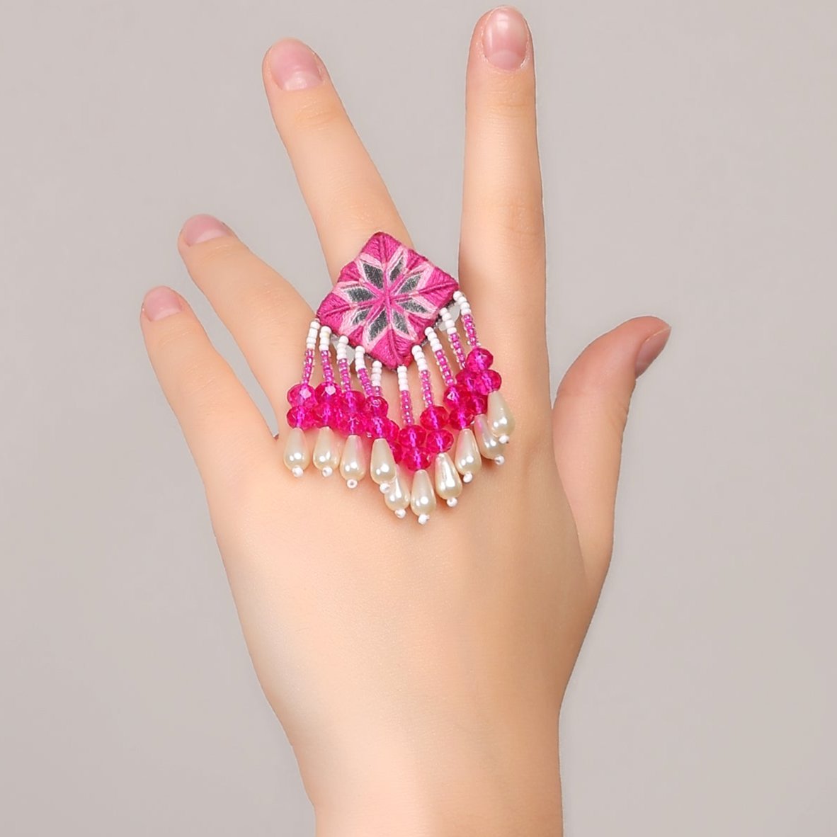 khoj city Harper Classic Multi Color Handmade (Ring) HM-RG-007