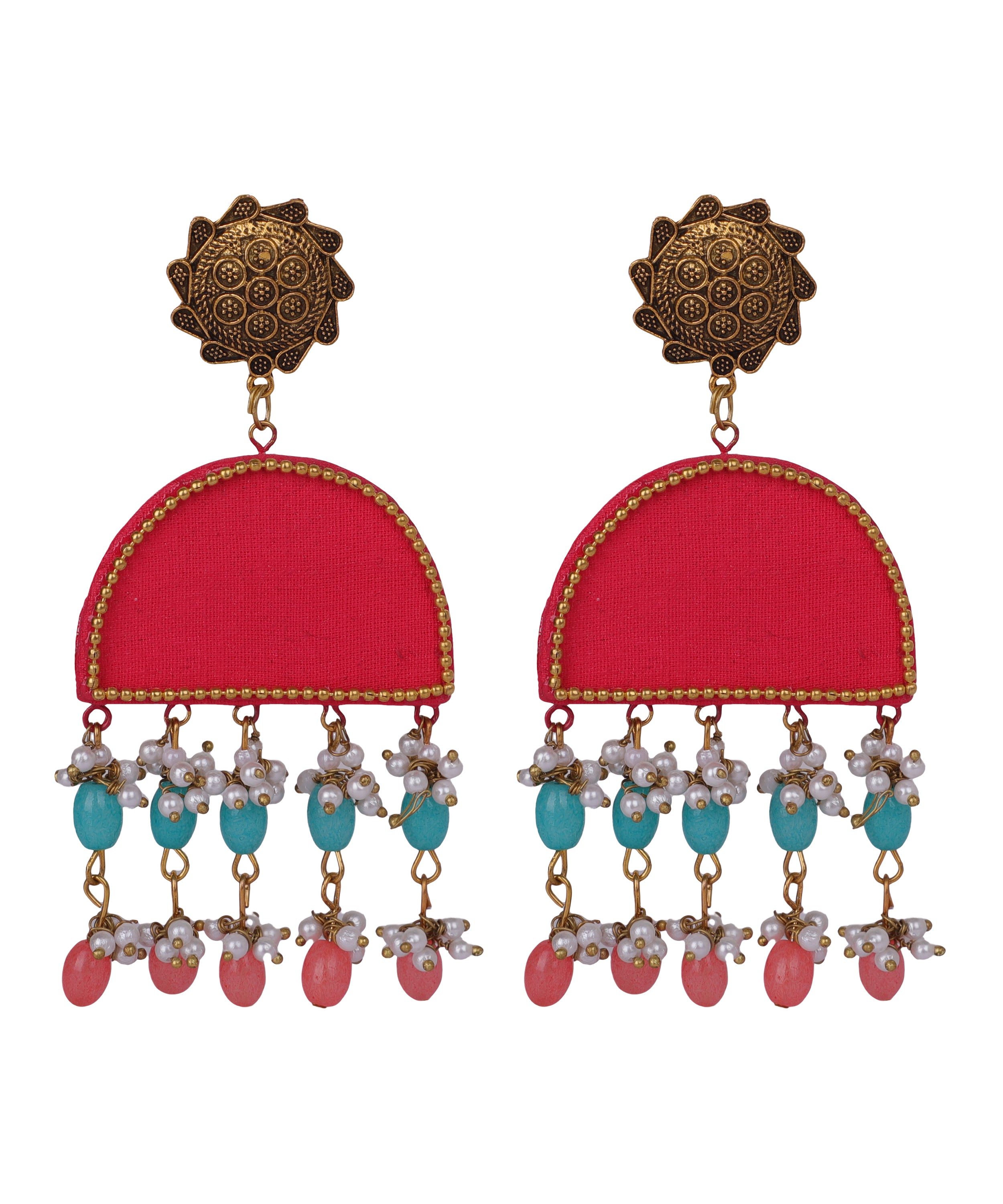 khoj city Hasti Traditional Multi Color Hand Painted Drop (Earrings) HP-ER-077