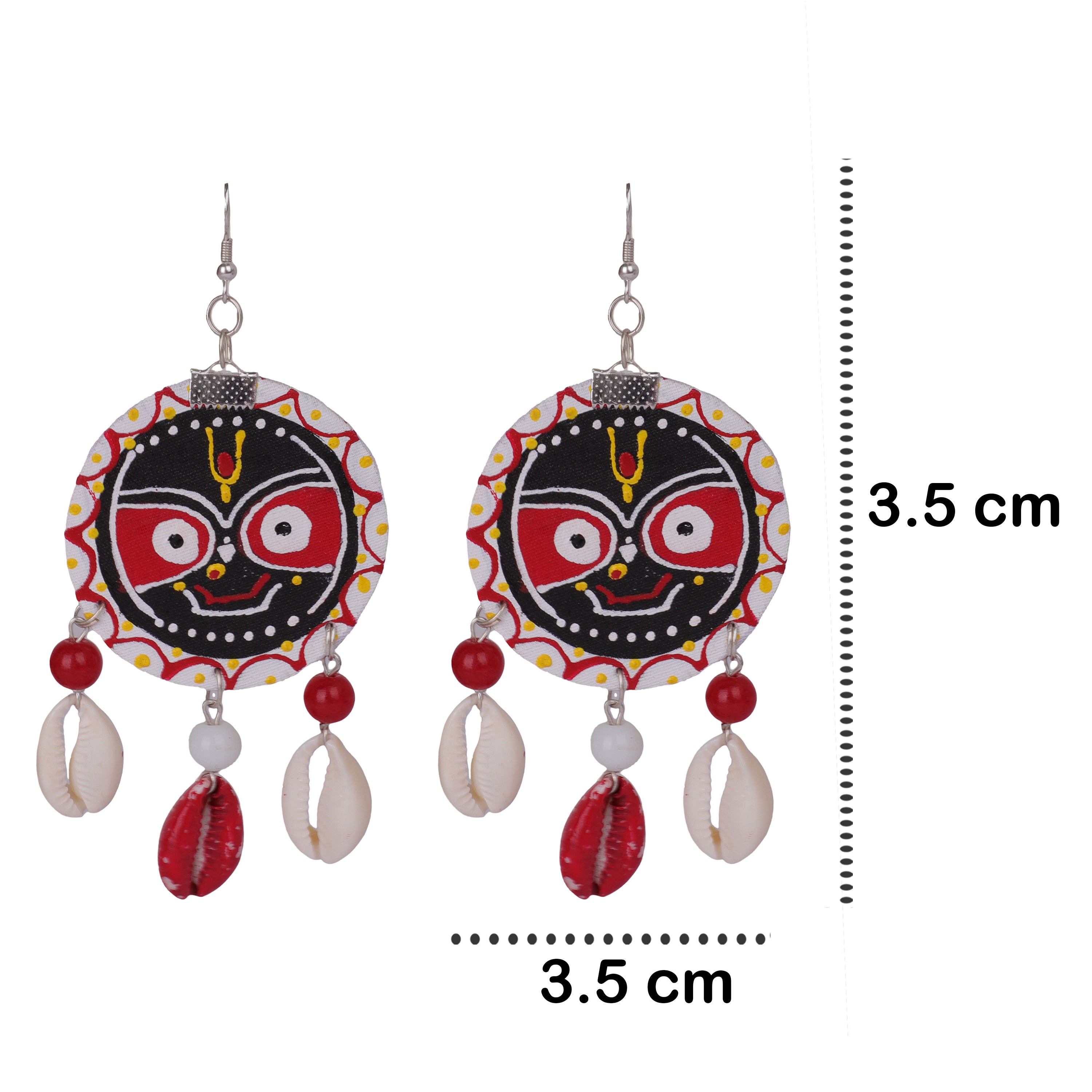 khoj city Jagabandhu Traditional Multi Color Hand Painted Drop (Earrings) HP-ER-079