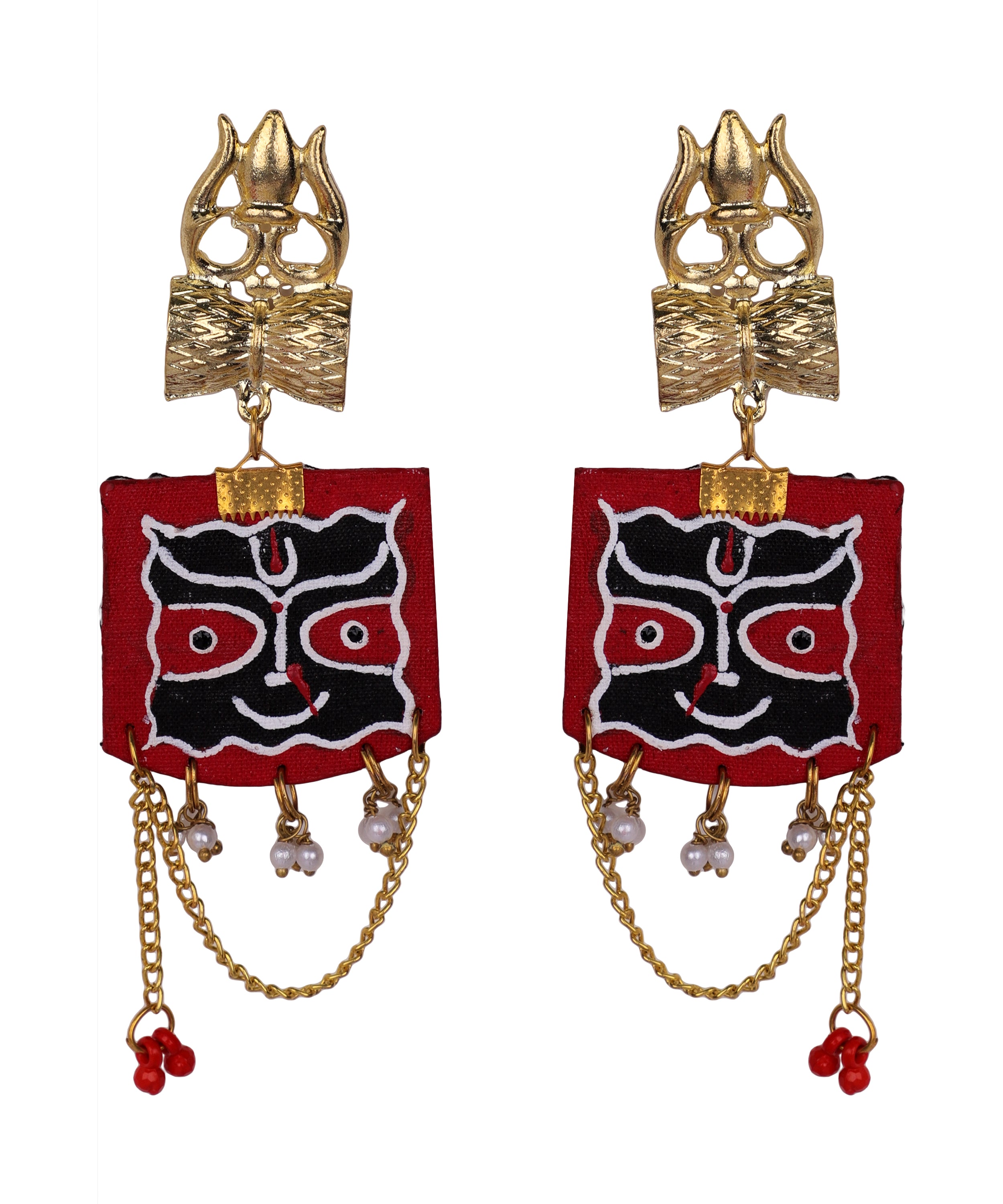 khoj city Jagannath Traditional Multi Color Hand Painted Drop (Earrings) HP-ER-080