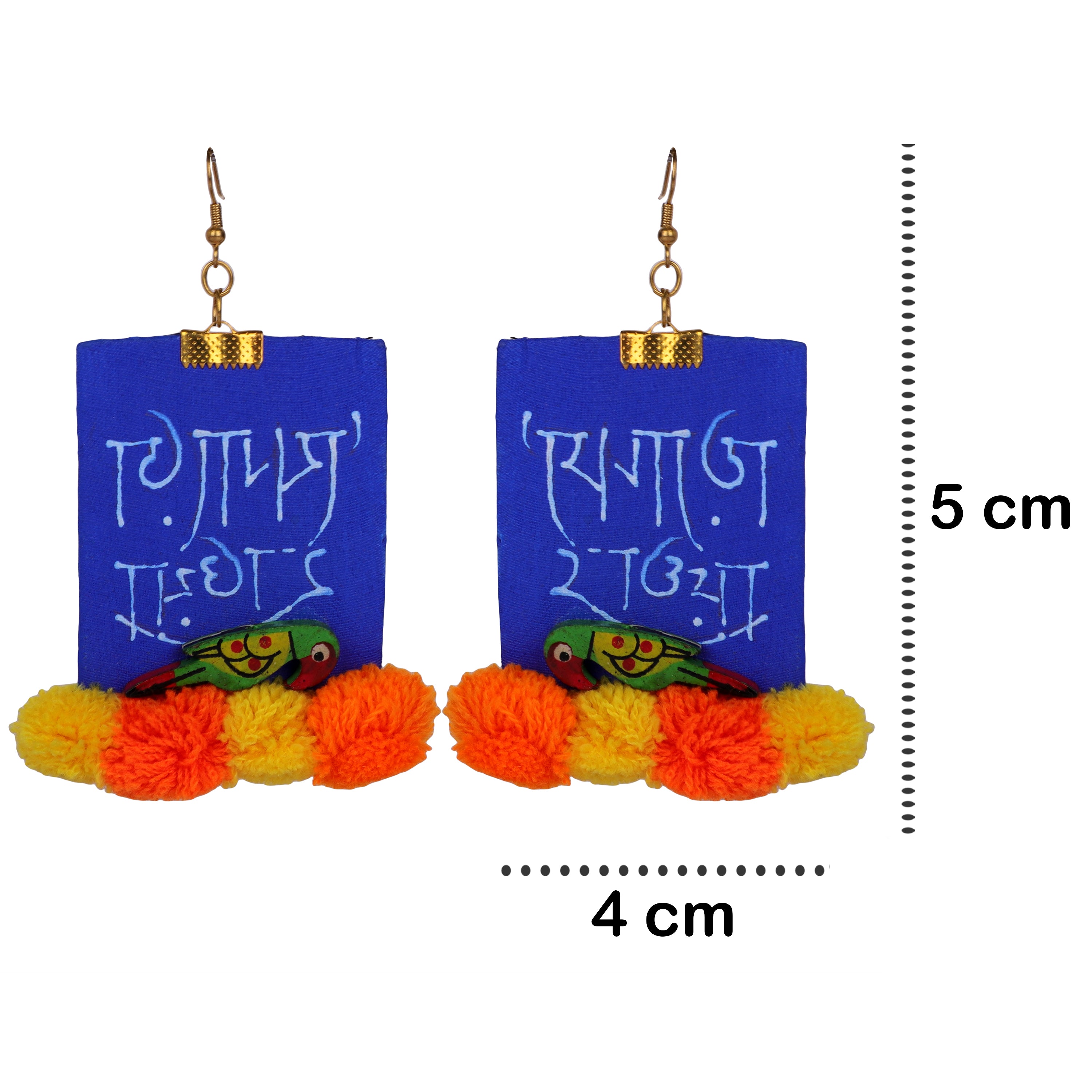 khoj city Jiva Traditional Multi Color Hand Painted Drop (Earrings) HP-ER-085