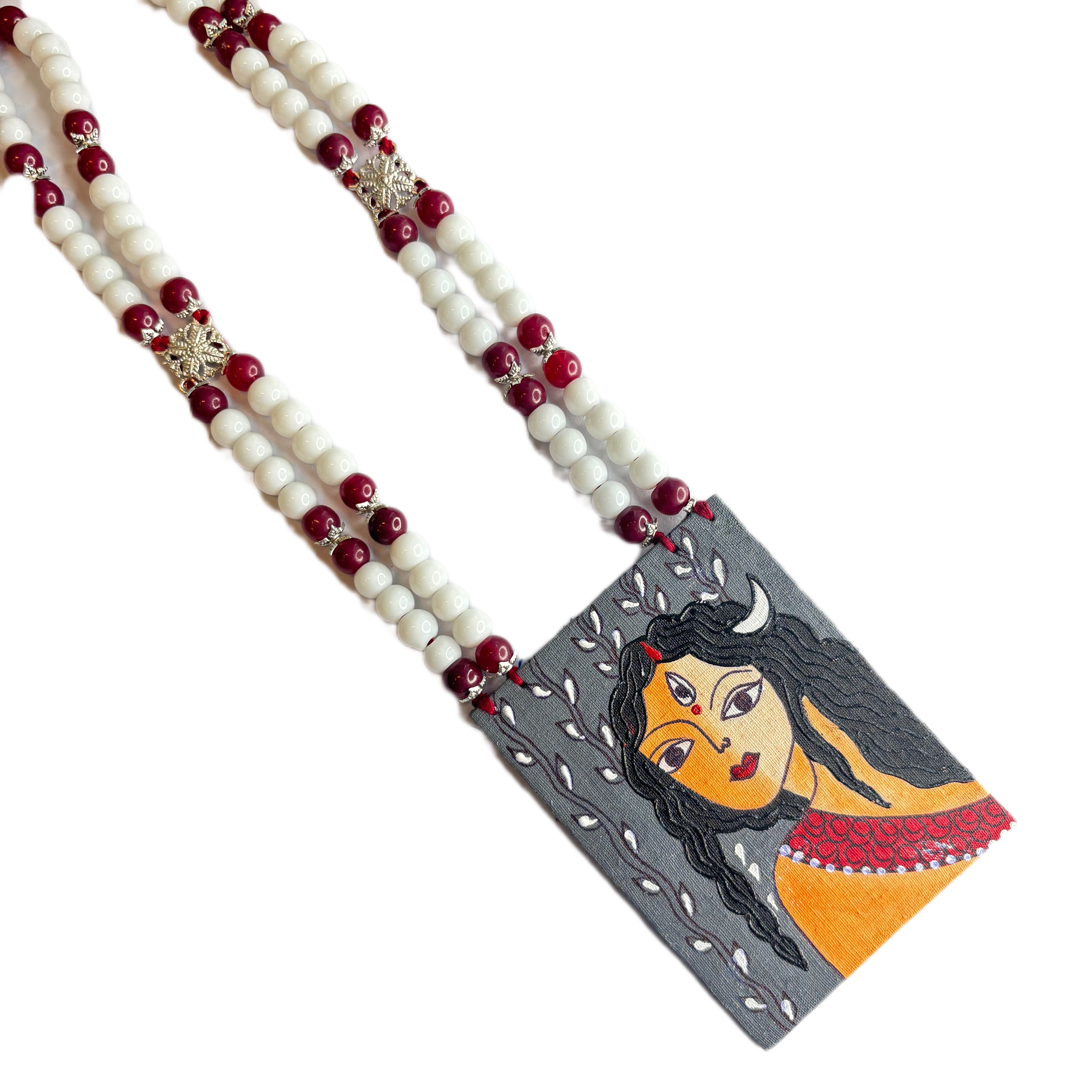 khoj city Jyestha Classic Multi Color Hand Painted (Necklace) HP-NP-048