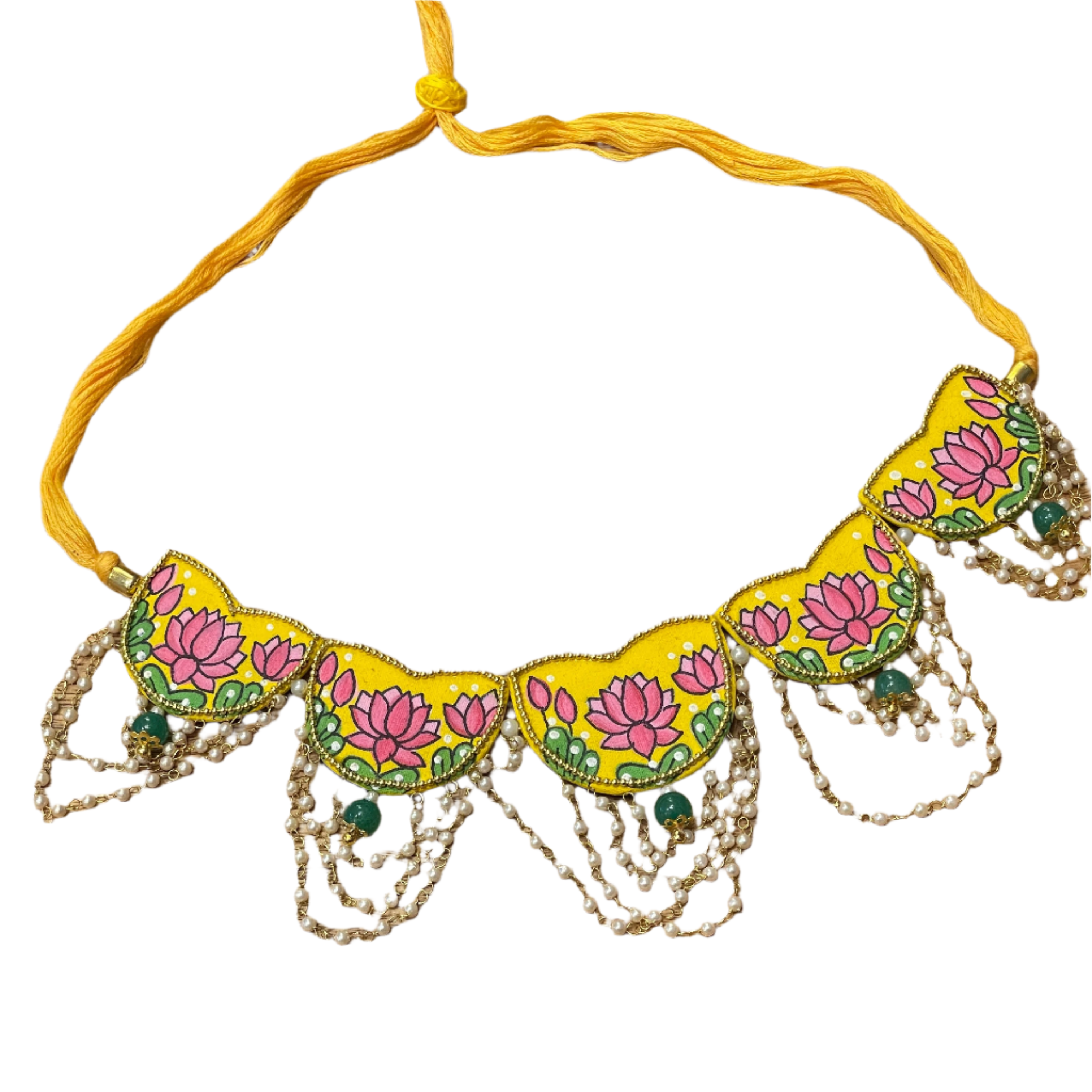 khoj city Kaatyayani Haldi Classic Multi Color Hand Painted (Choker) HP-NP-051